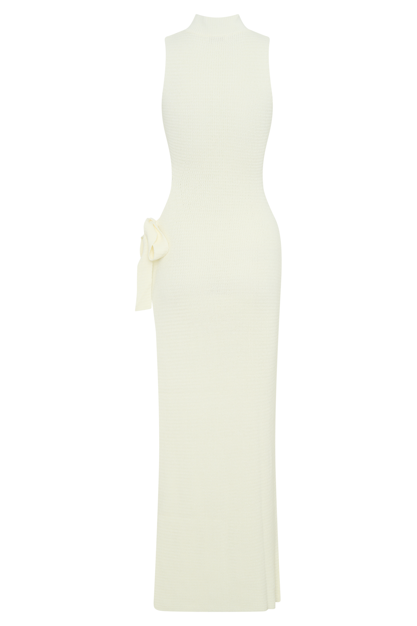 Robe Maxi en Tricot à Découpes - Ivoire