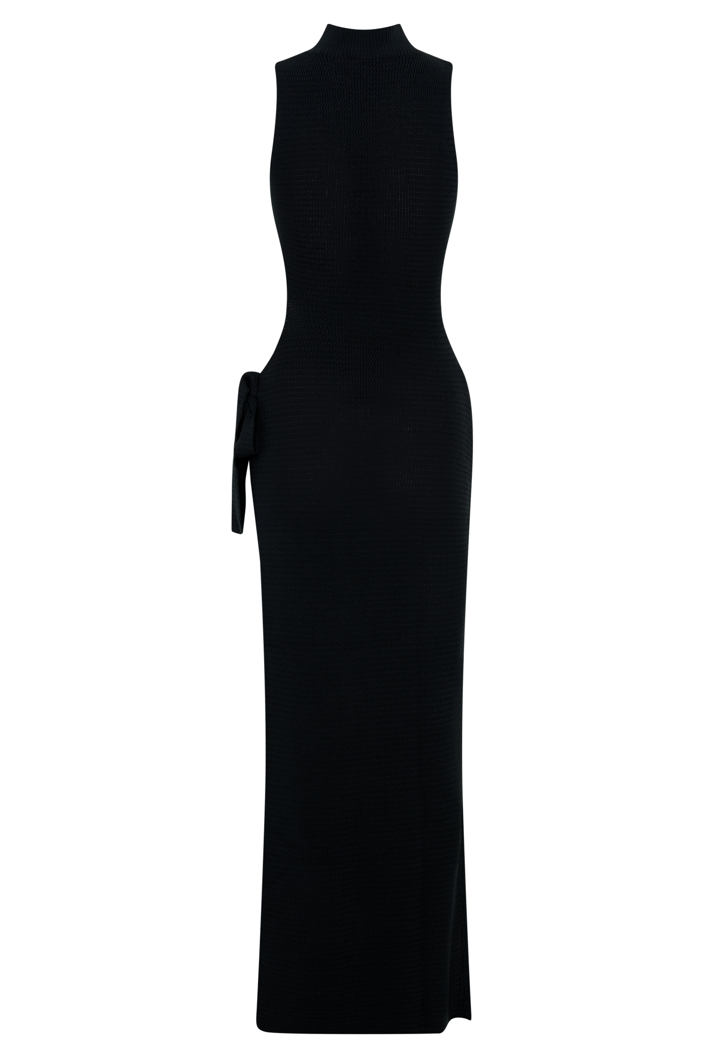 Robe Maxi en Tricot Perforée Stephanie - Noir