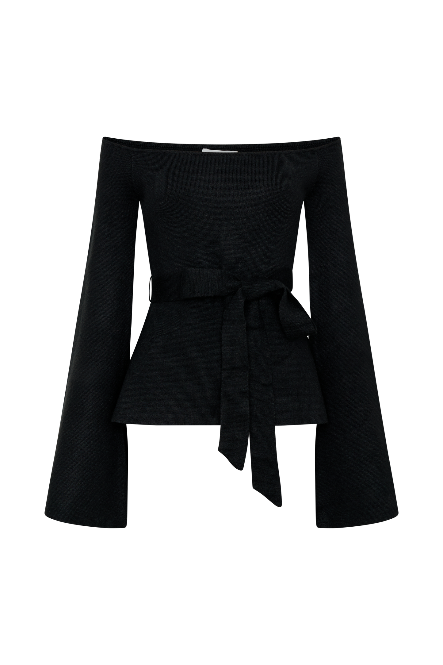 Top en tricot Kyle à épaules dénudées - Noir
