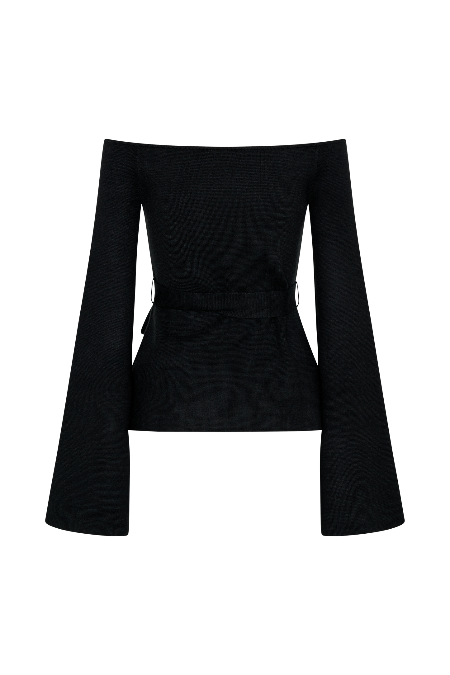 Top en tricot Kyle à épaules dénudées - Noir