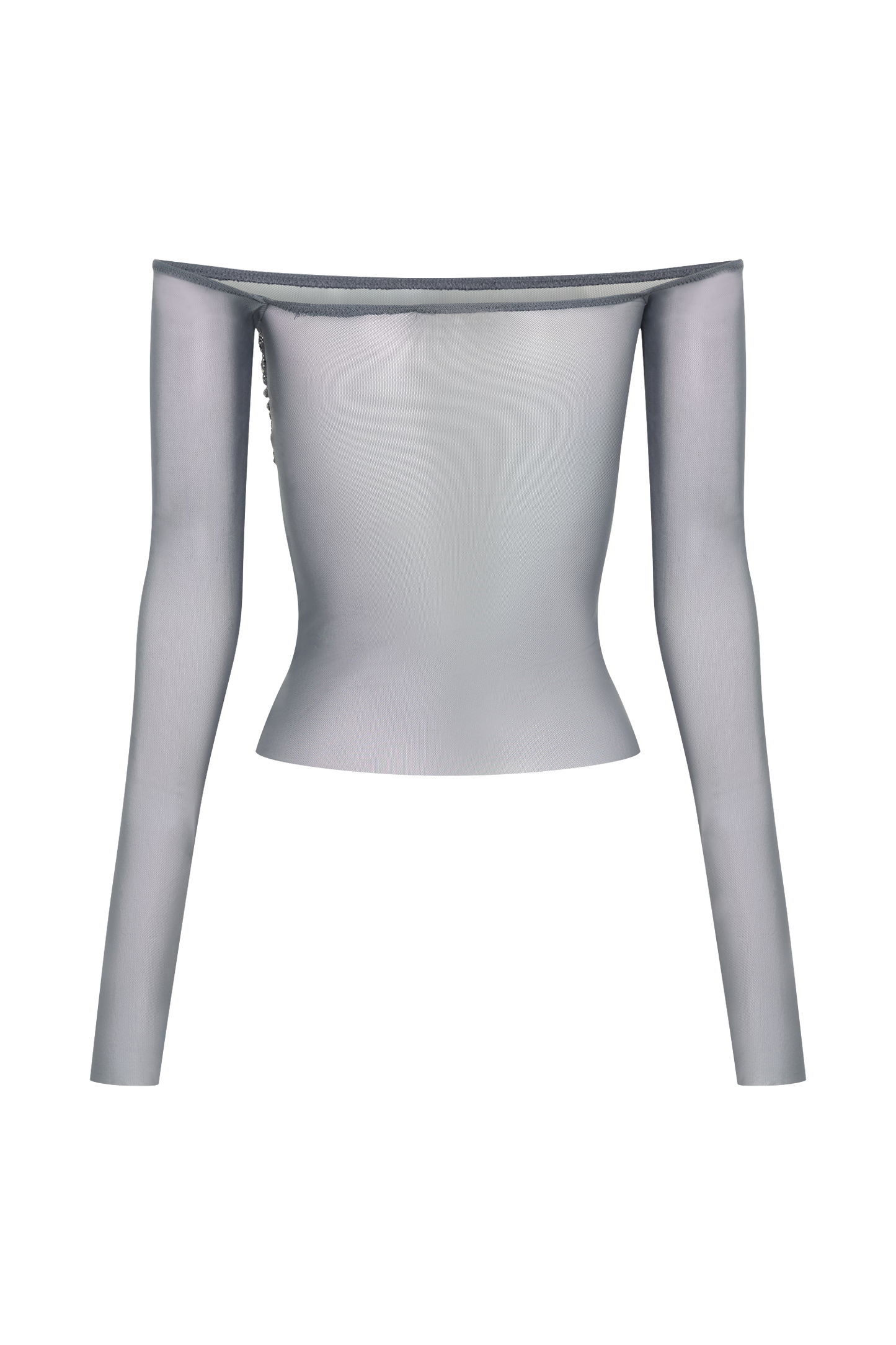 Top Garcelle Diamante à épaules dénudées - Gunmetal
