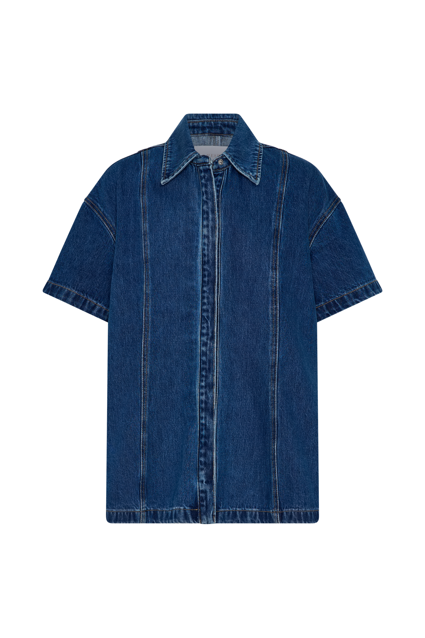 Chemise en jean oversize Maya - Bleu foncé