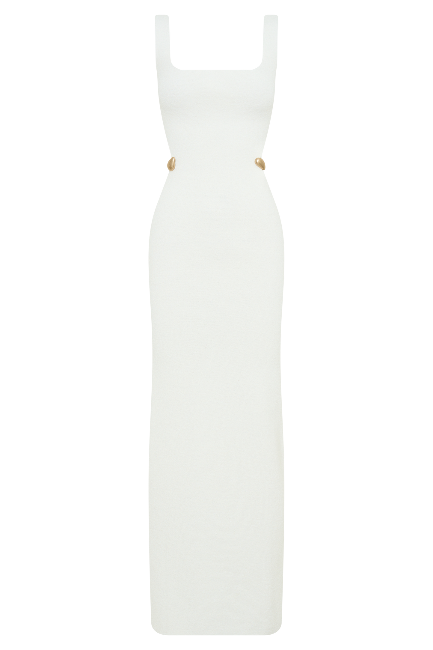Robe Maxi en Tricot à Découpes Alysanne - Blanche