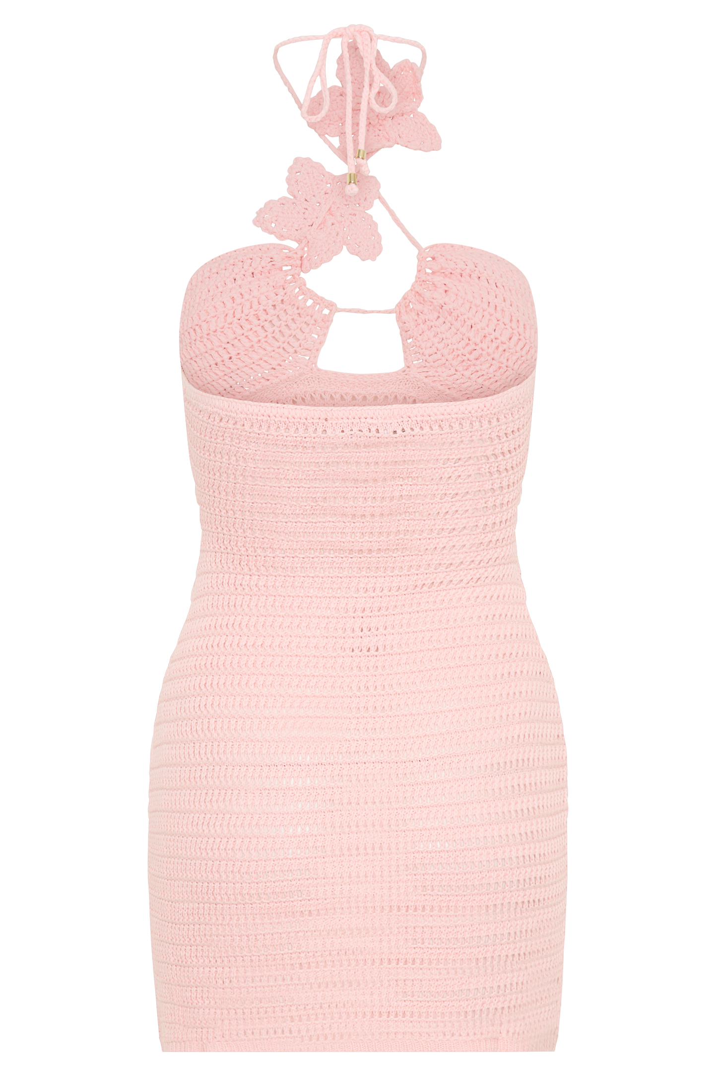 Robe mini en crochet floral Kyla - Rose