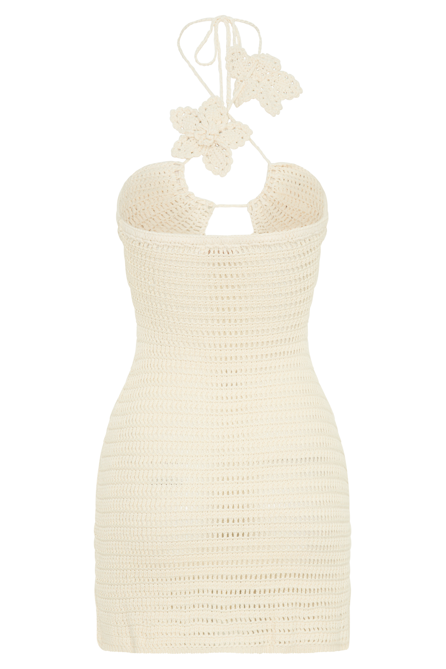 Mini-robe en crochet à motifs floraux Kyla - Crème glacée