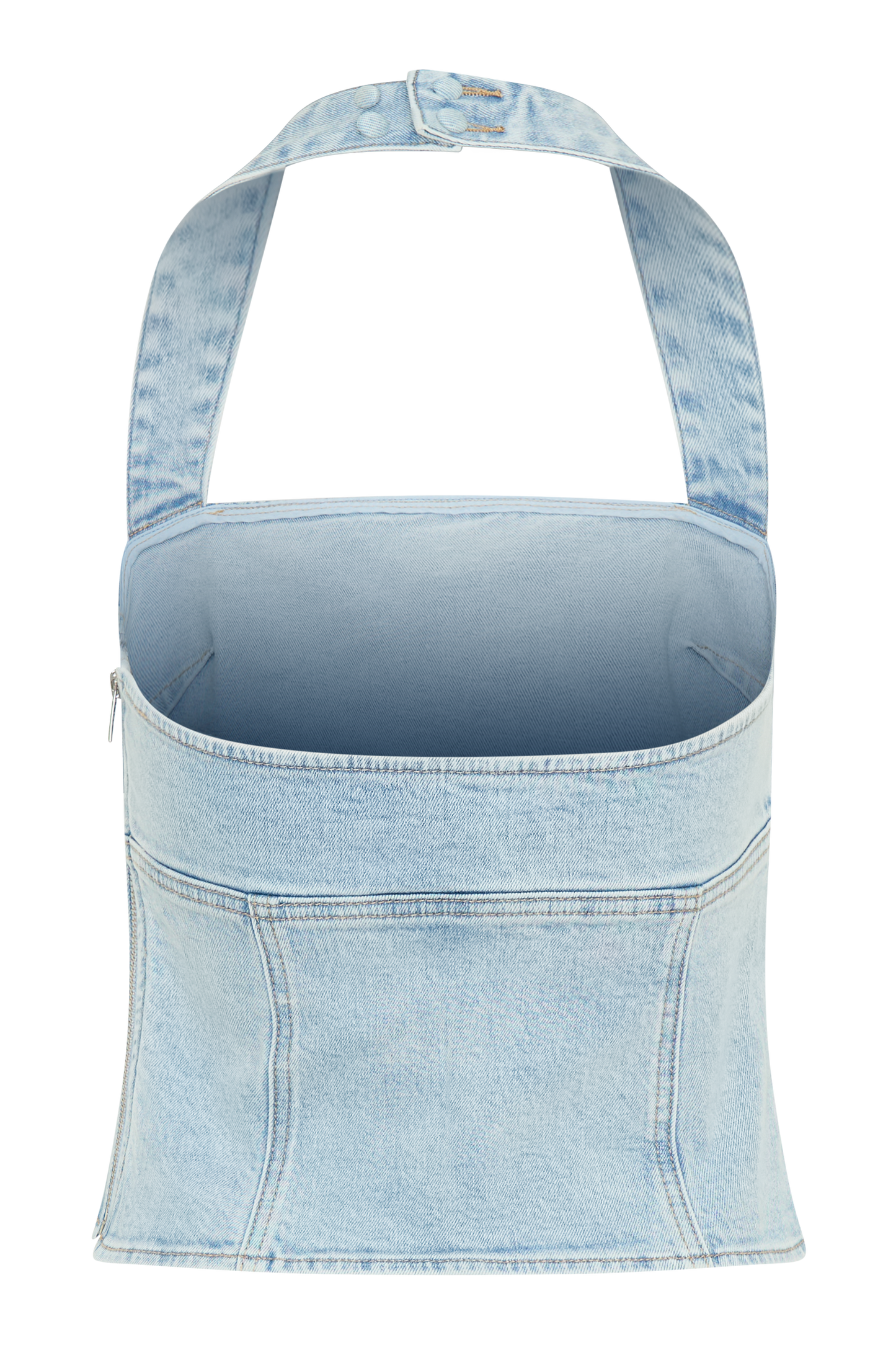 Halter en jean Dayna - Bleu clair