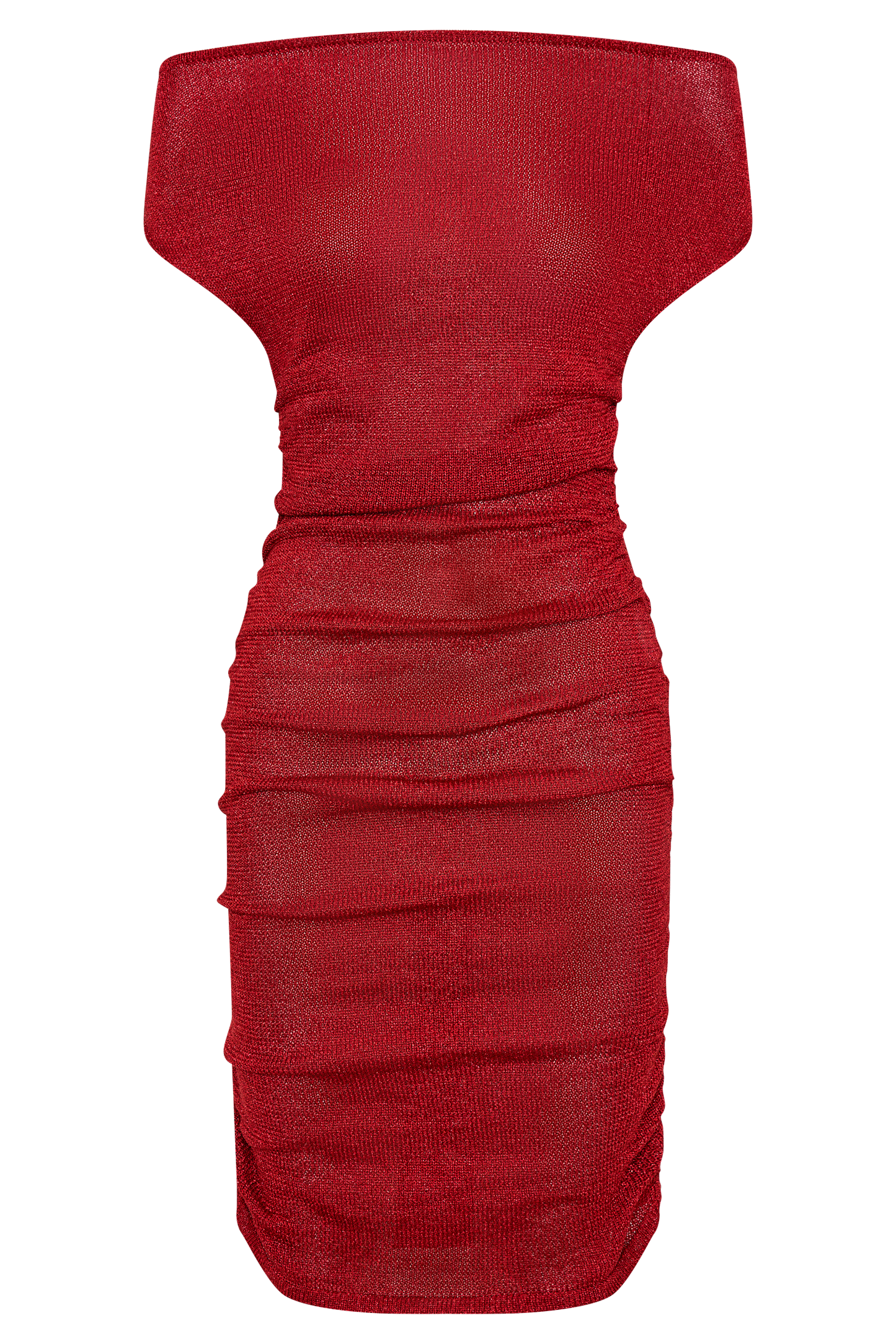 Mini-robe en tricot à épaules dénudées Pasha - Rouge