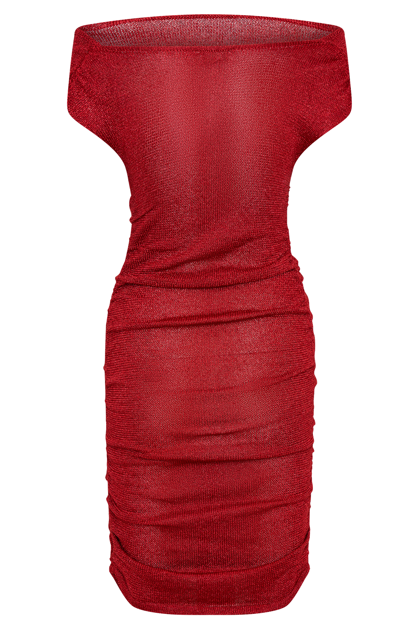 Mini-robe en tricot à épaules dénudées Pasha - Rouge