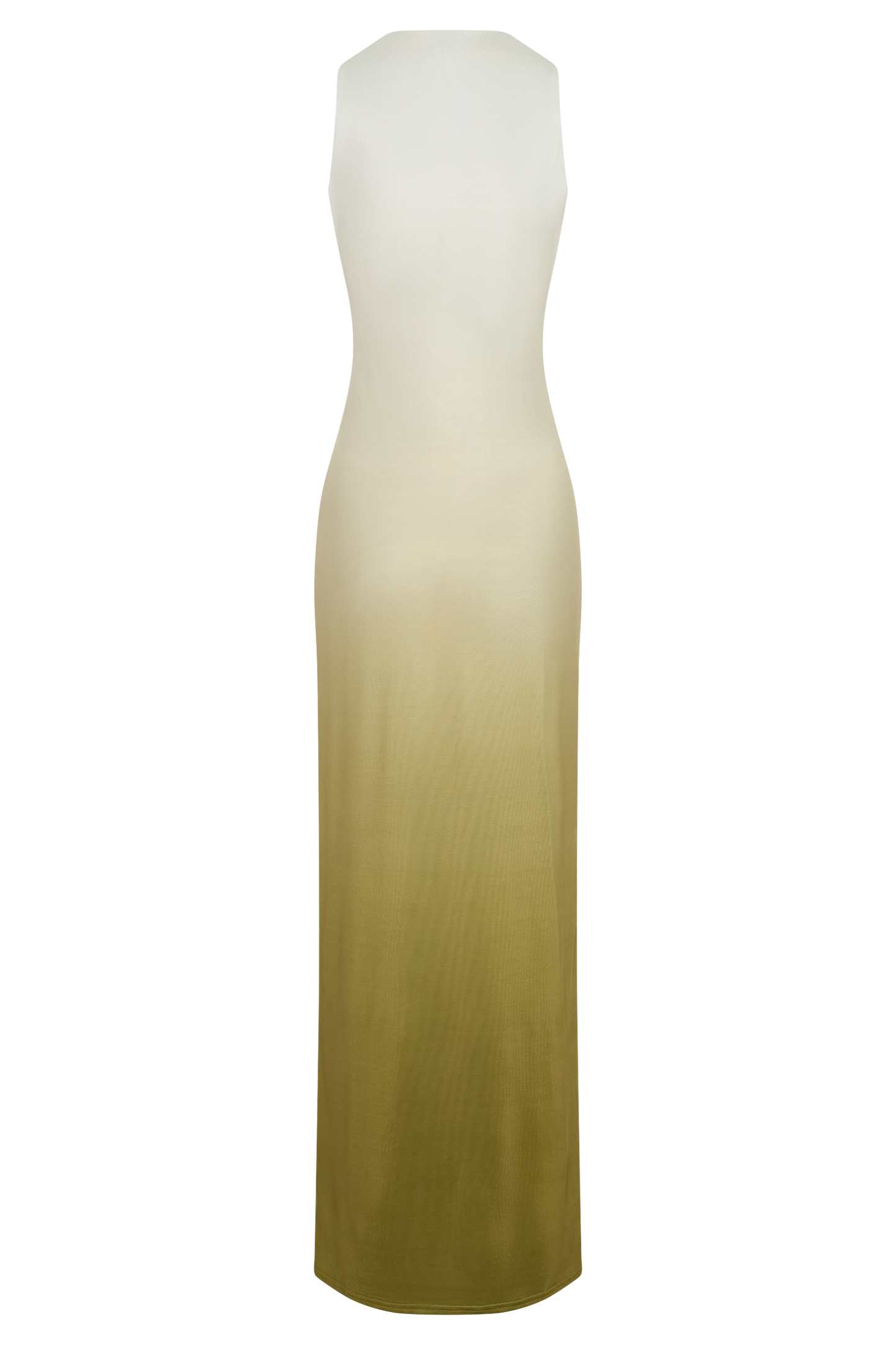 Robe Maxi Stella Dégradée et Étroite - Vert Olive Vintage Ombré