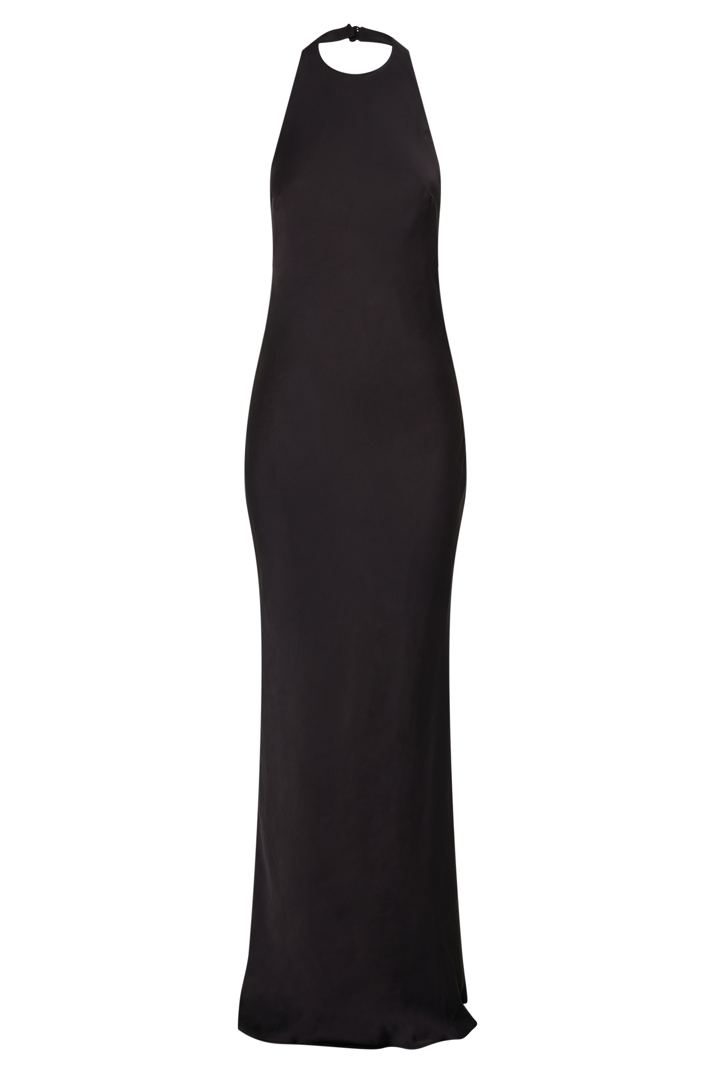 Robe Maxi Satinée à Décolleté Croisé Rinna - Noir
