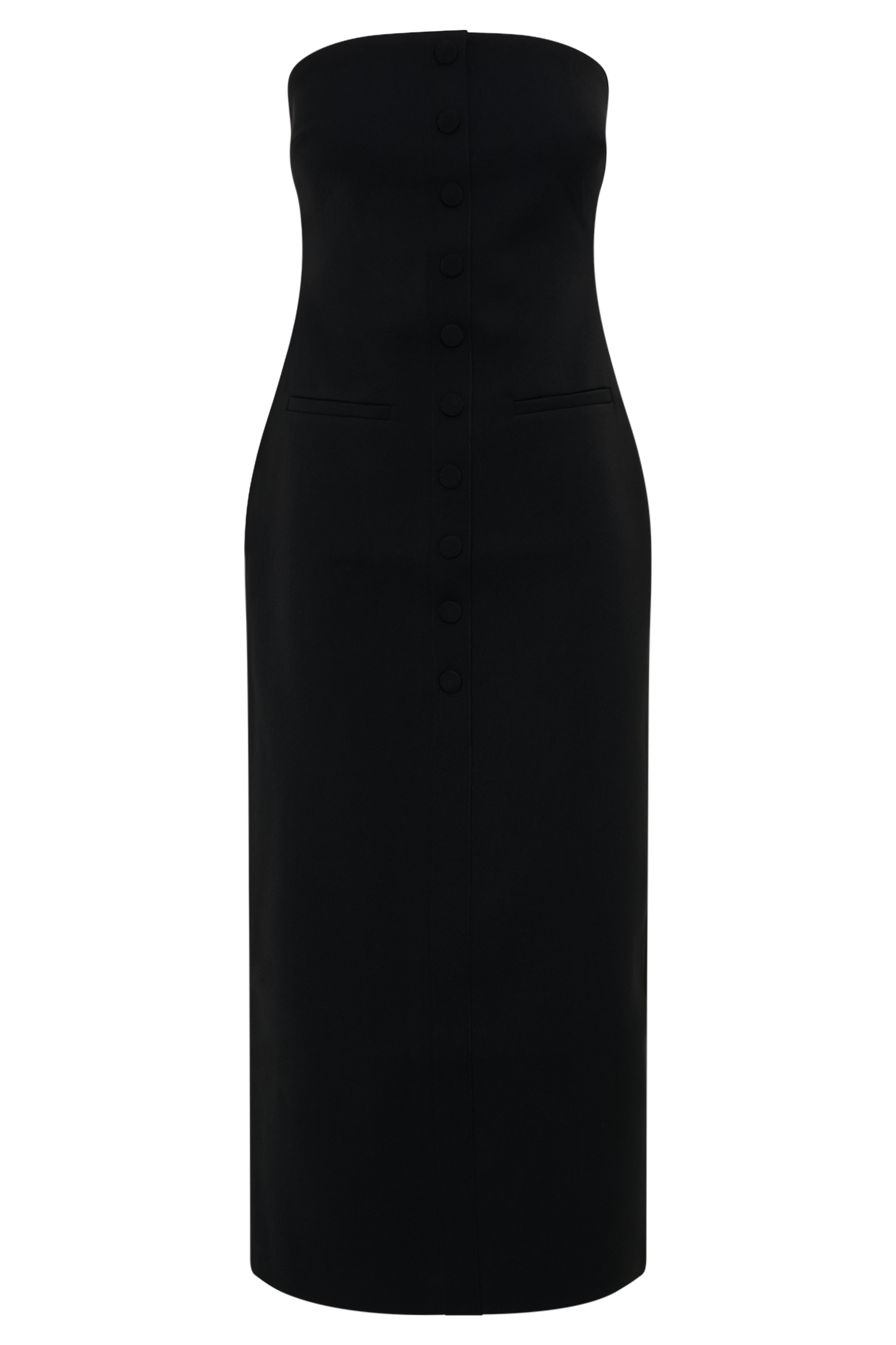 Robe midi sans bretelles Sussan - Noir