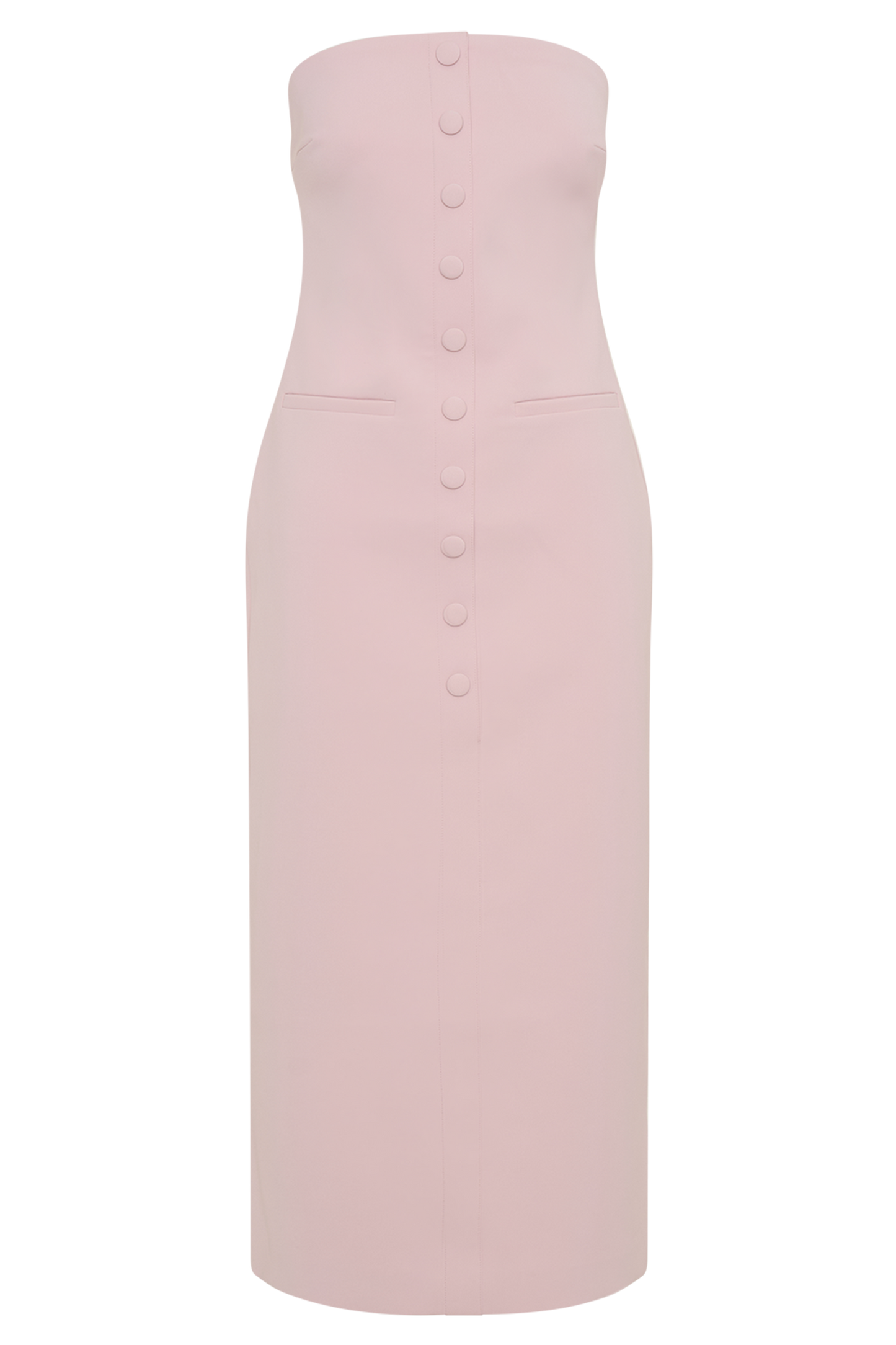 Robe midi sans bretelles Sussan - Rose poudré