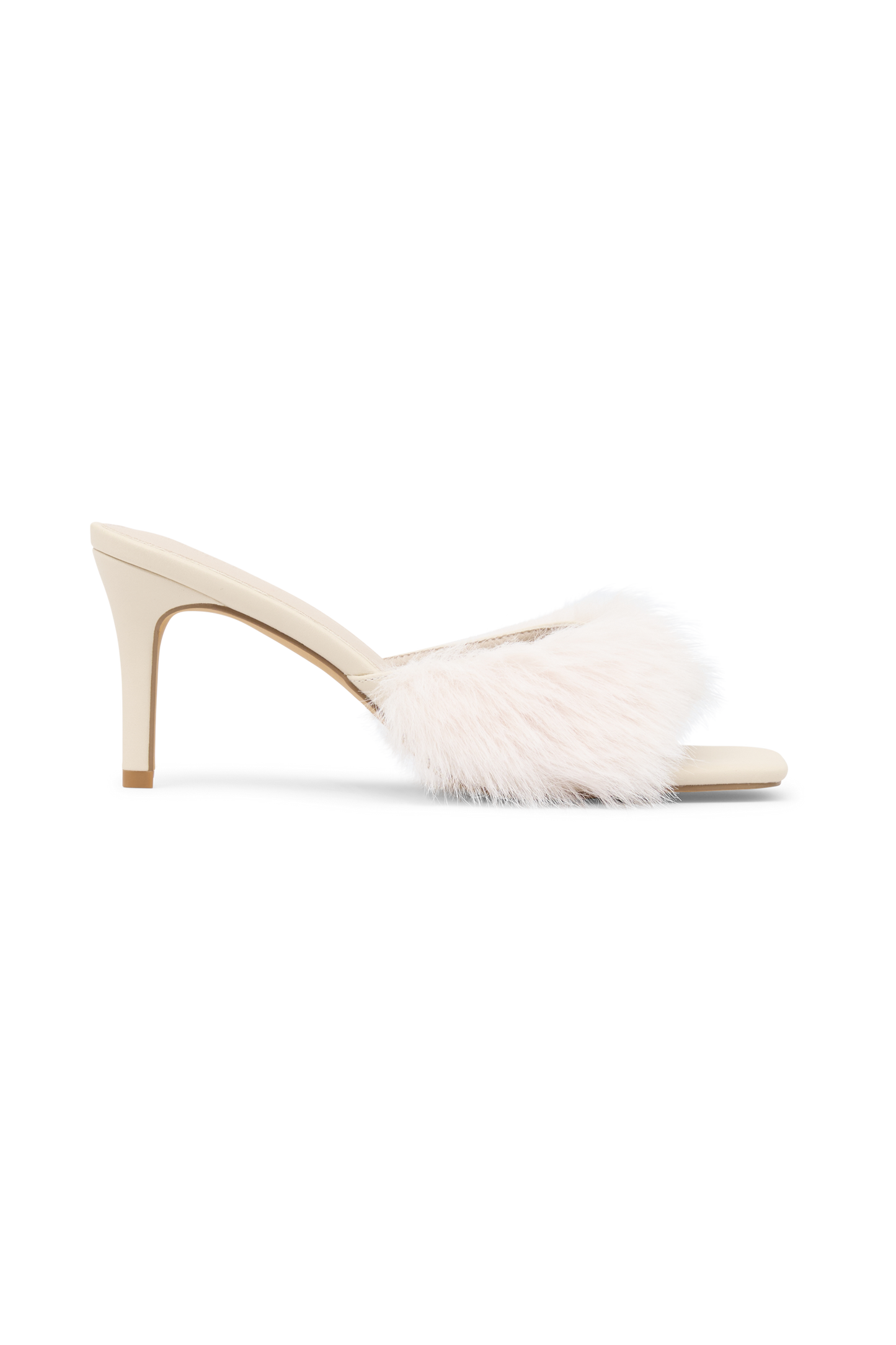 Talons en fausse fourrure Torrance - Ivoire