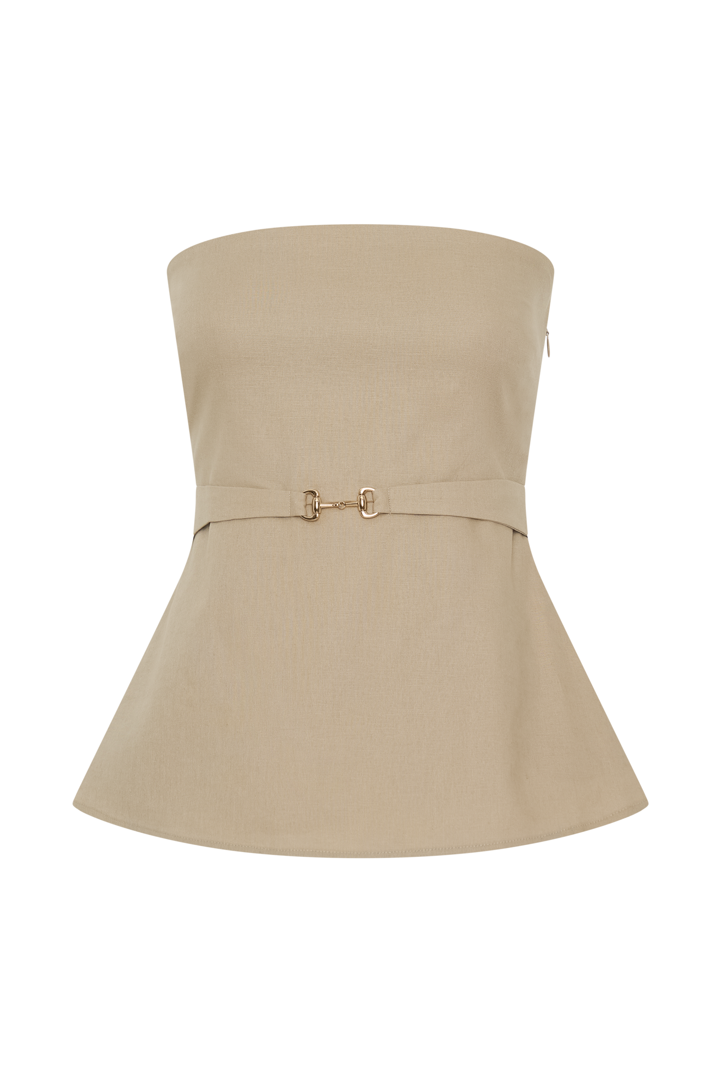 Top en lin sans bretelles Dora - Naturel