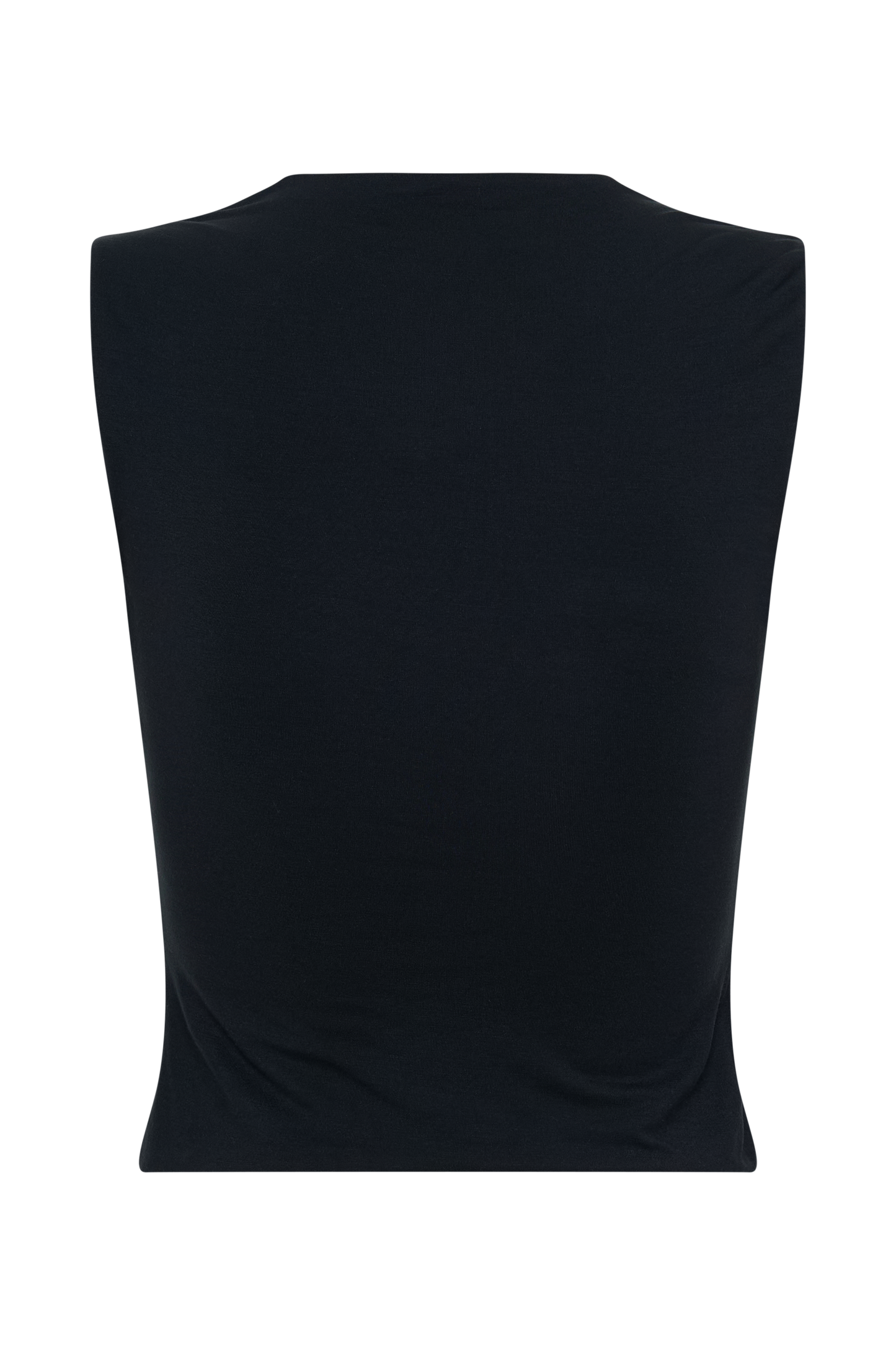 T-shirt en modal avec bordure en dentelle Tatianna - Noir