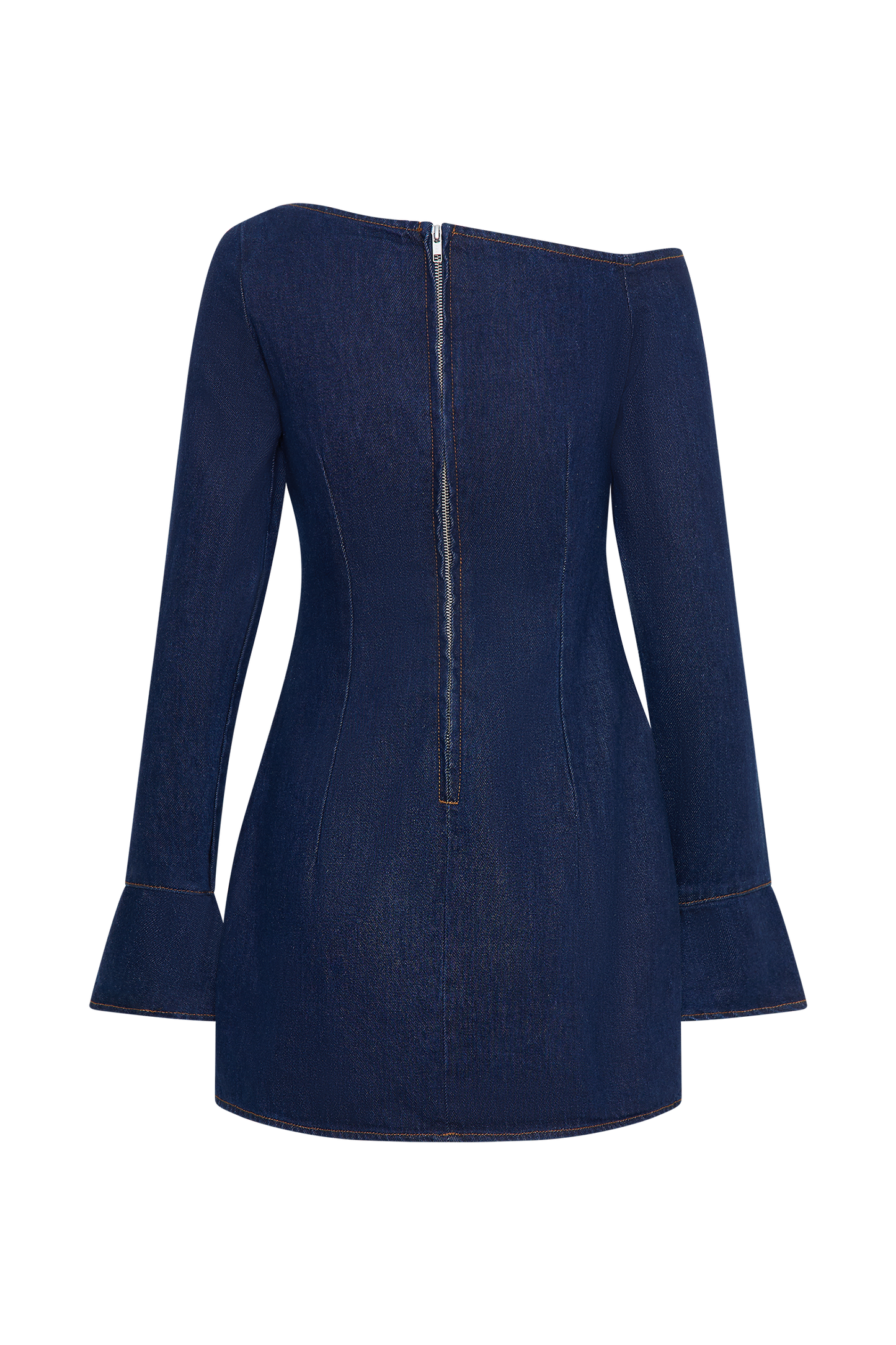 Cece Mini-robe en jean avec lacets - Bleu indigo