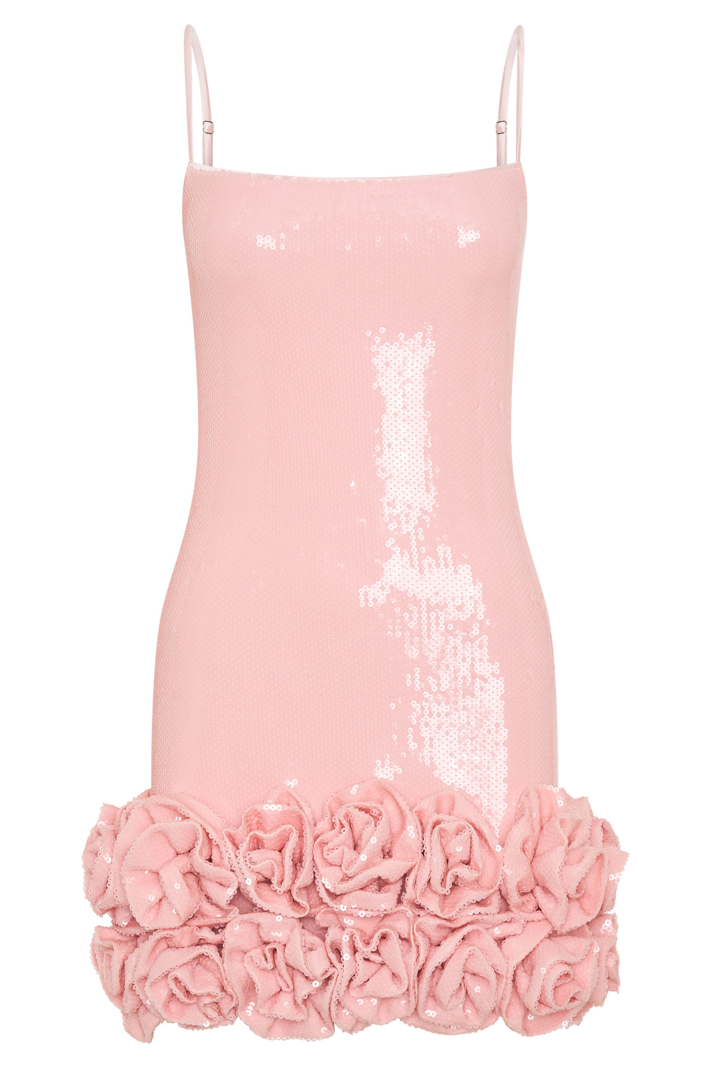 Mini-robe à fleurs et paillettes Faye - Rose pâle