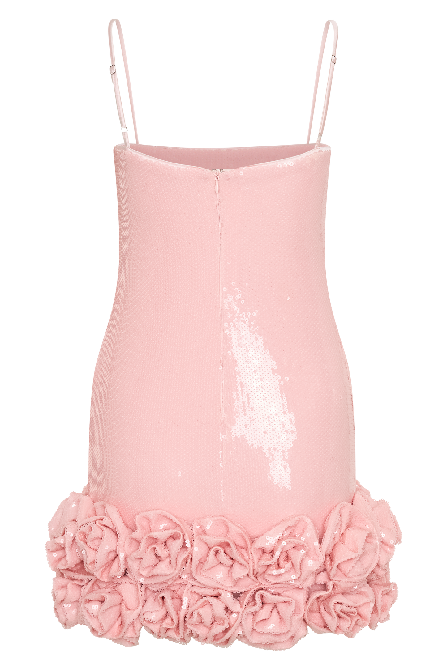 Mini-robe à fleurs et paillettes Faye - Rose pâle