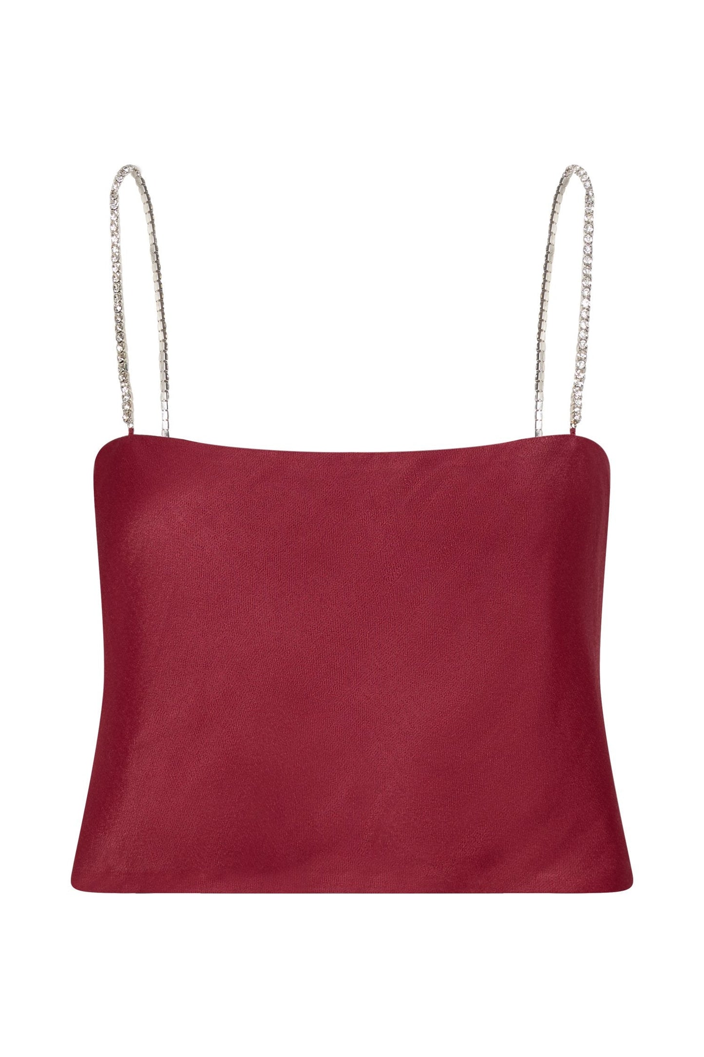 Crop Top droit Dayana - Vin rouge