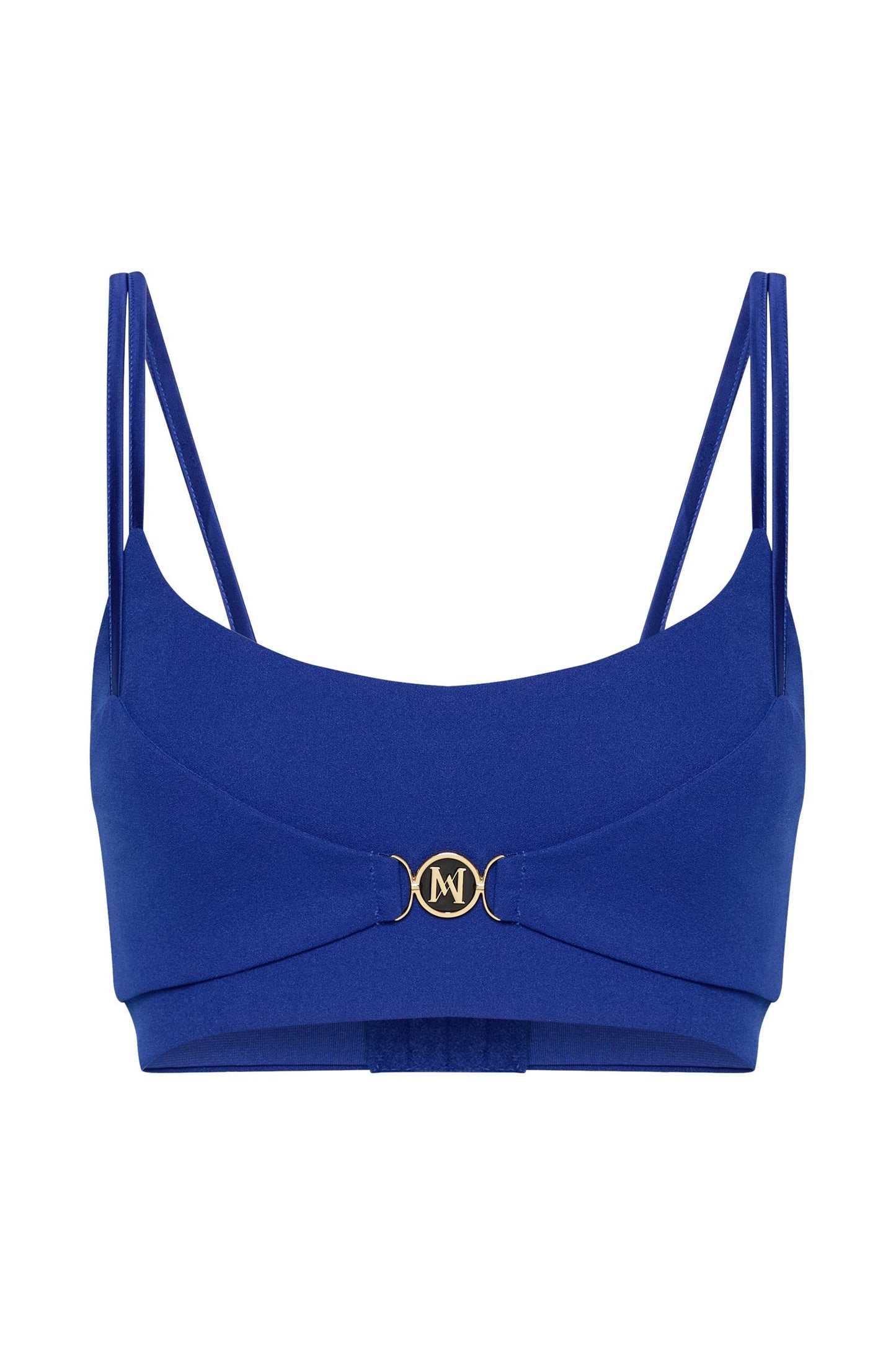 Crop top Blythe à double bretelles - Bleu cobalt