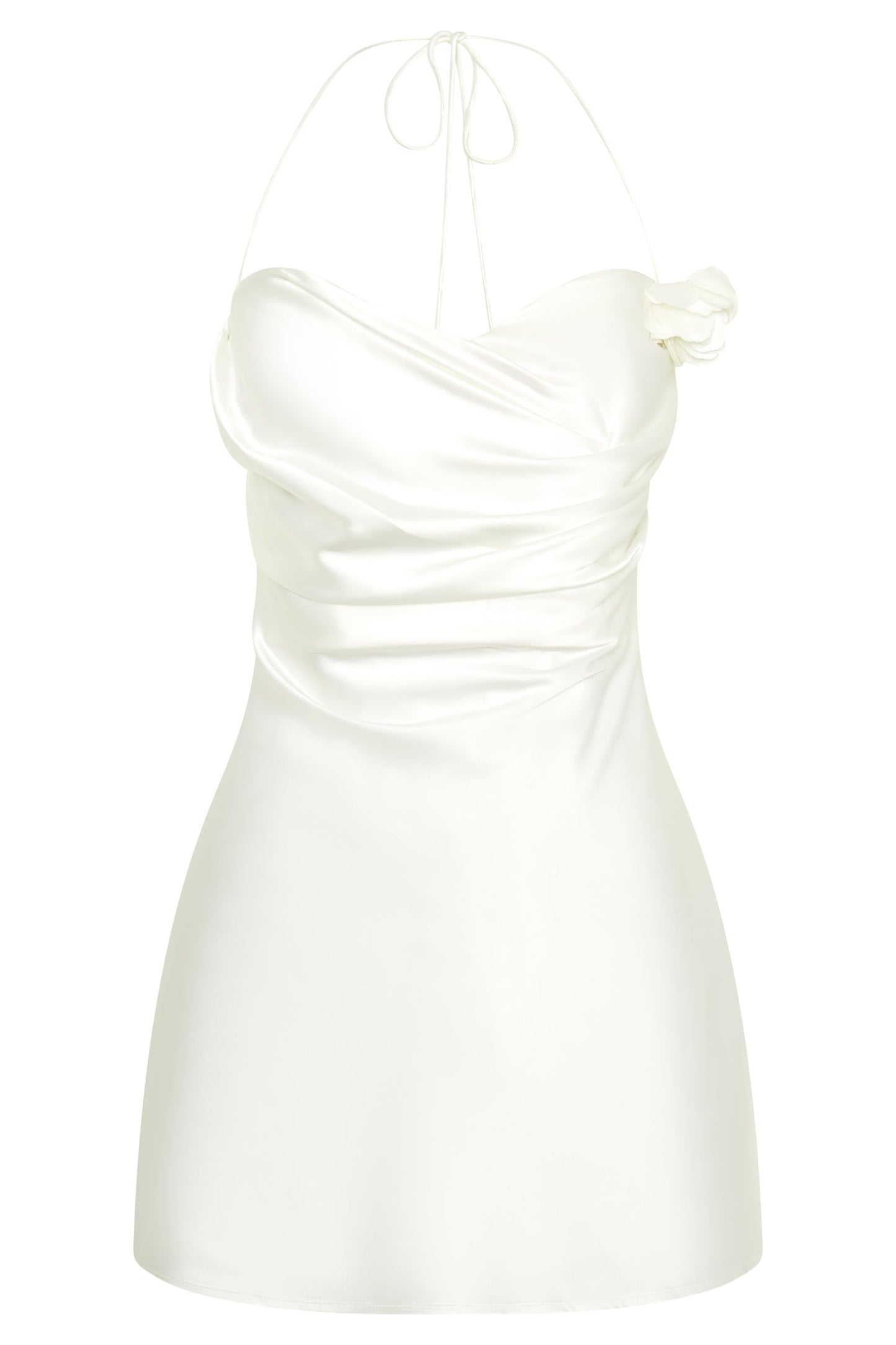Mini-robe à col montant Otillie Rose - Blanc