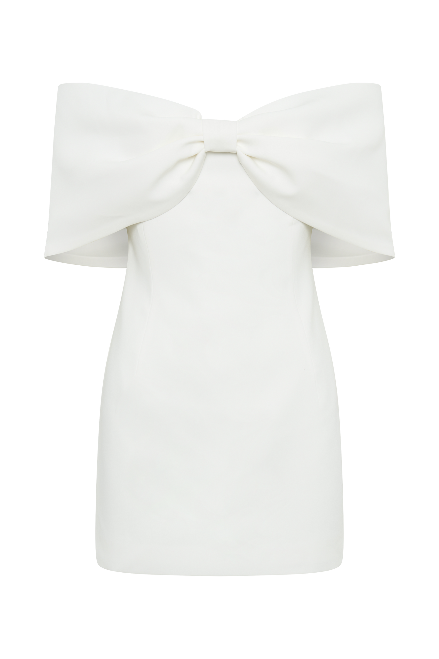 Mini-robe Gwyneth à nœud et épaules dénudées - Blanc