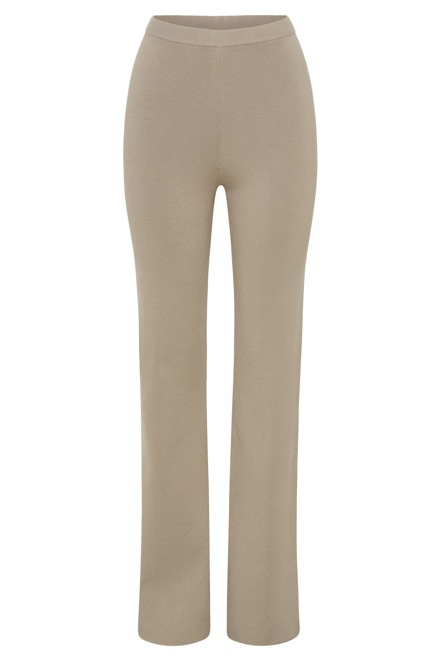 Pantalon en Tricot Évasé Rosetta - Taupe