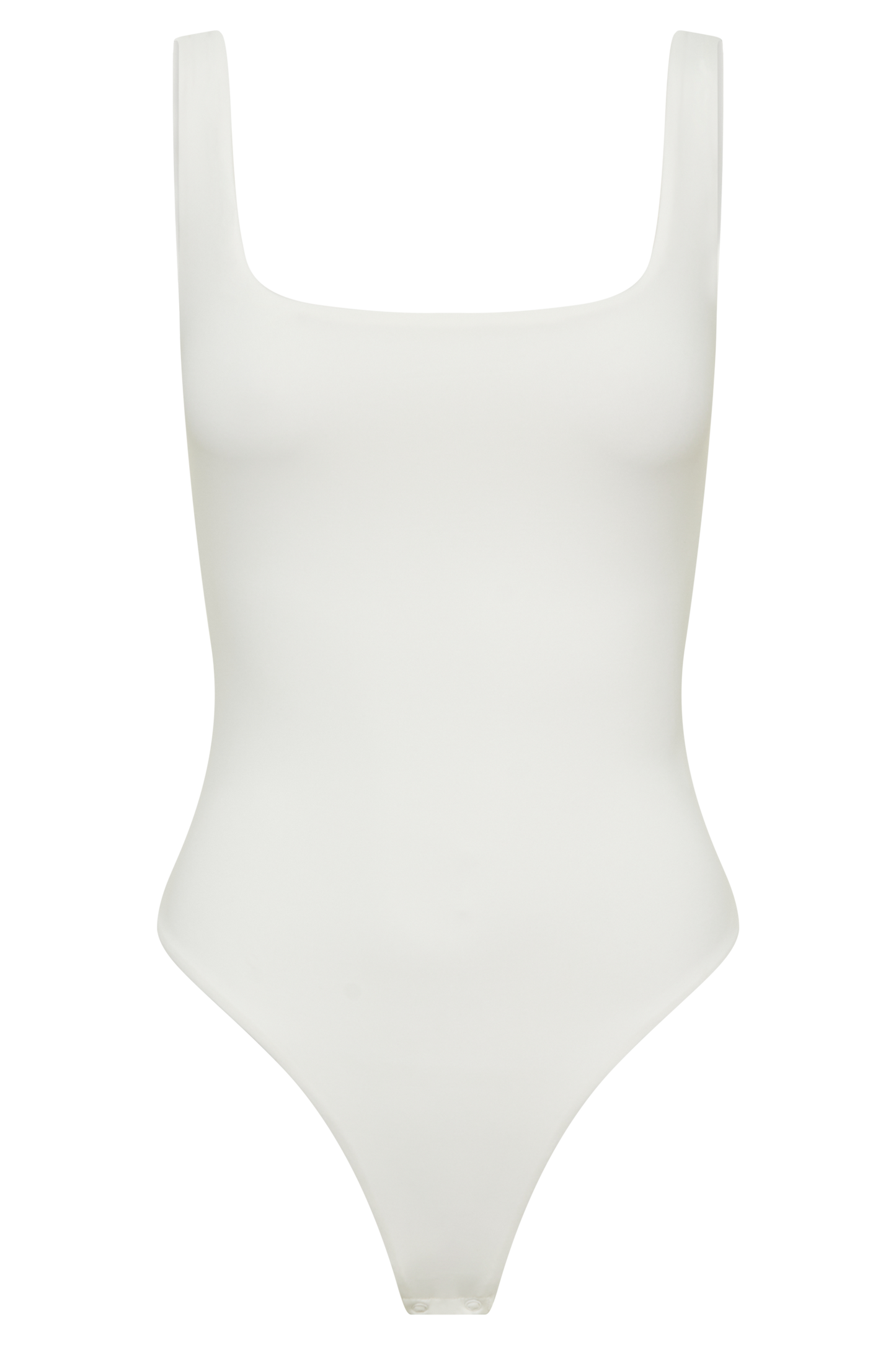 Bodysuit Charlie en nylon recyclé avec col rond - Blanc