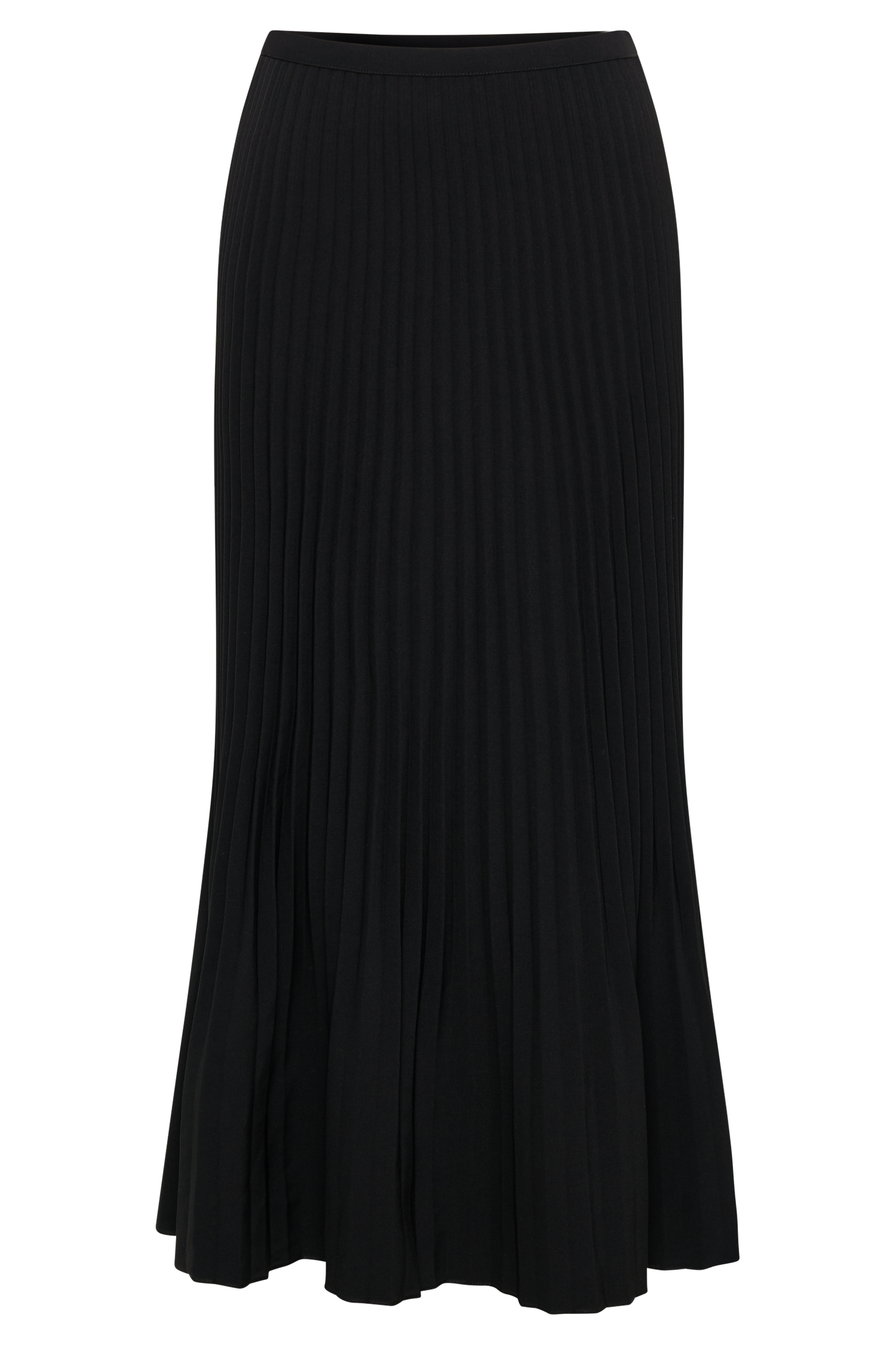 Jupe Maxi Twyla en Tissu de Costume Plissé - Noir