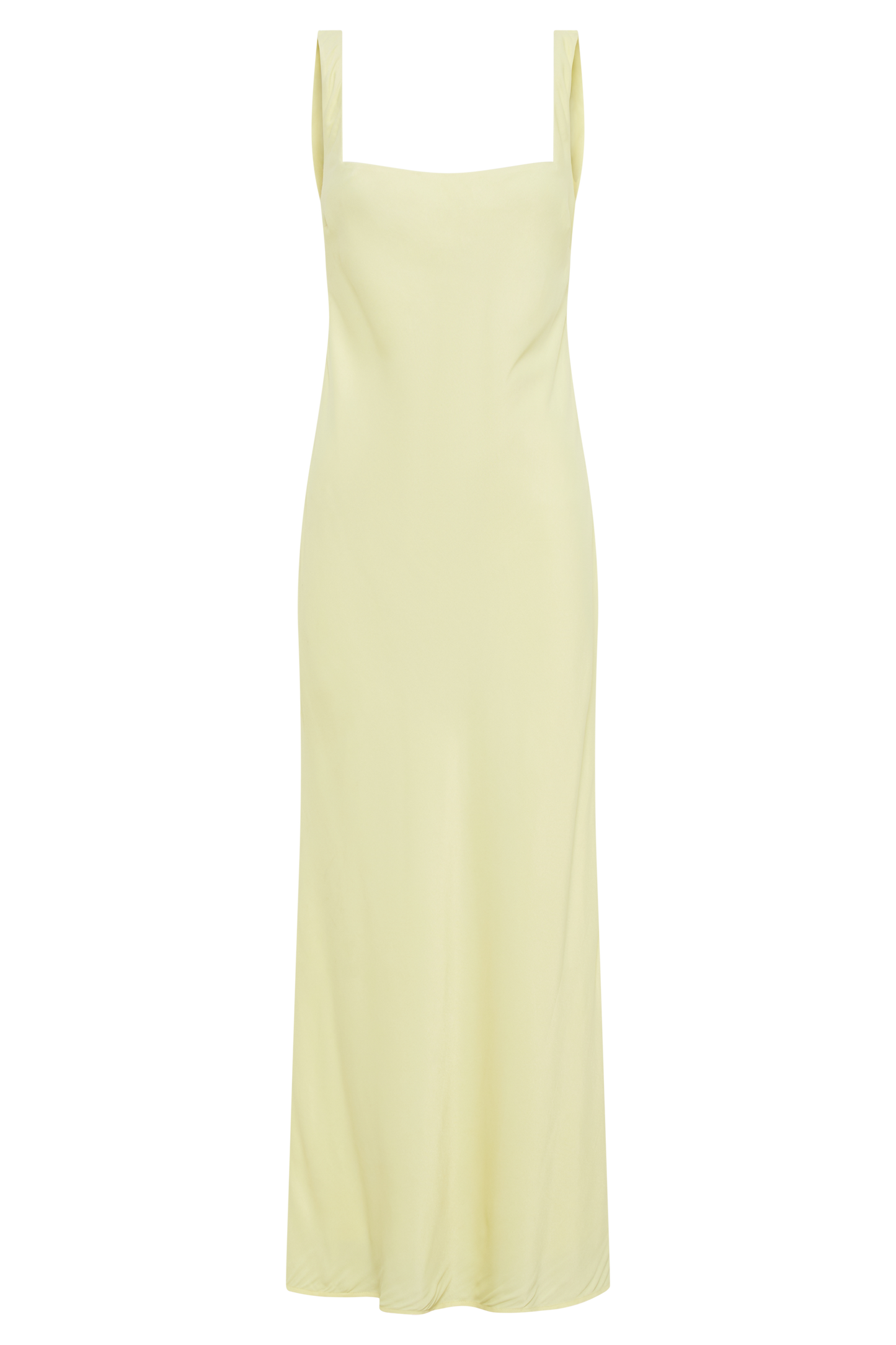 Ensley Robe Maxi en Satin - Jaune Clair