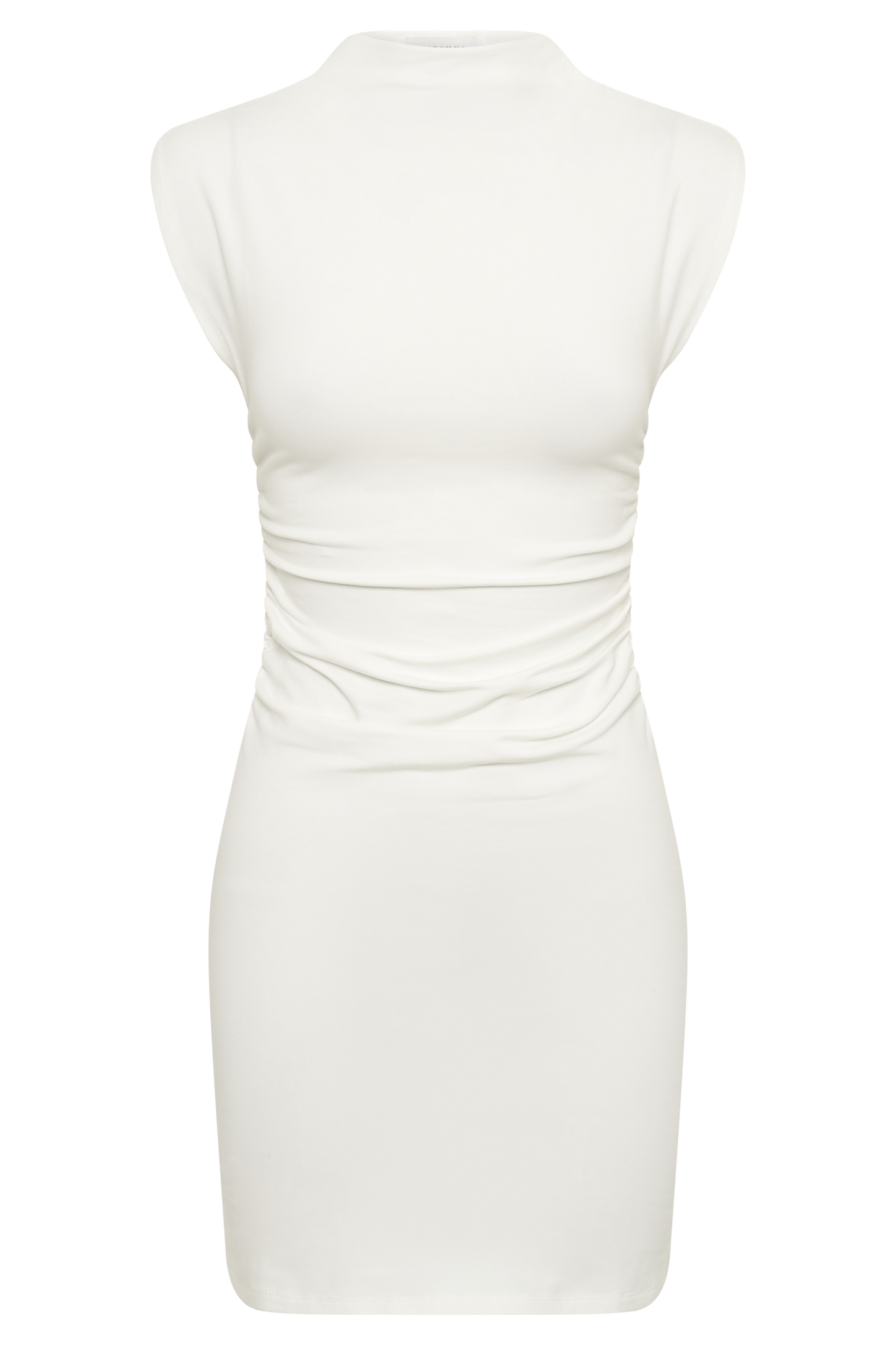 Mini-robe Melania à col montant - Blanc