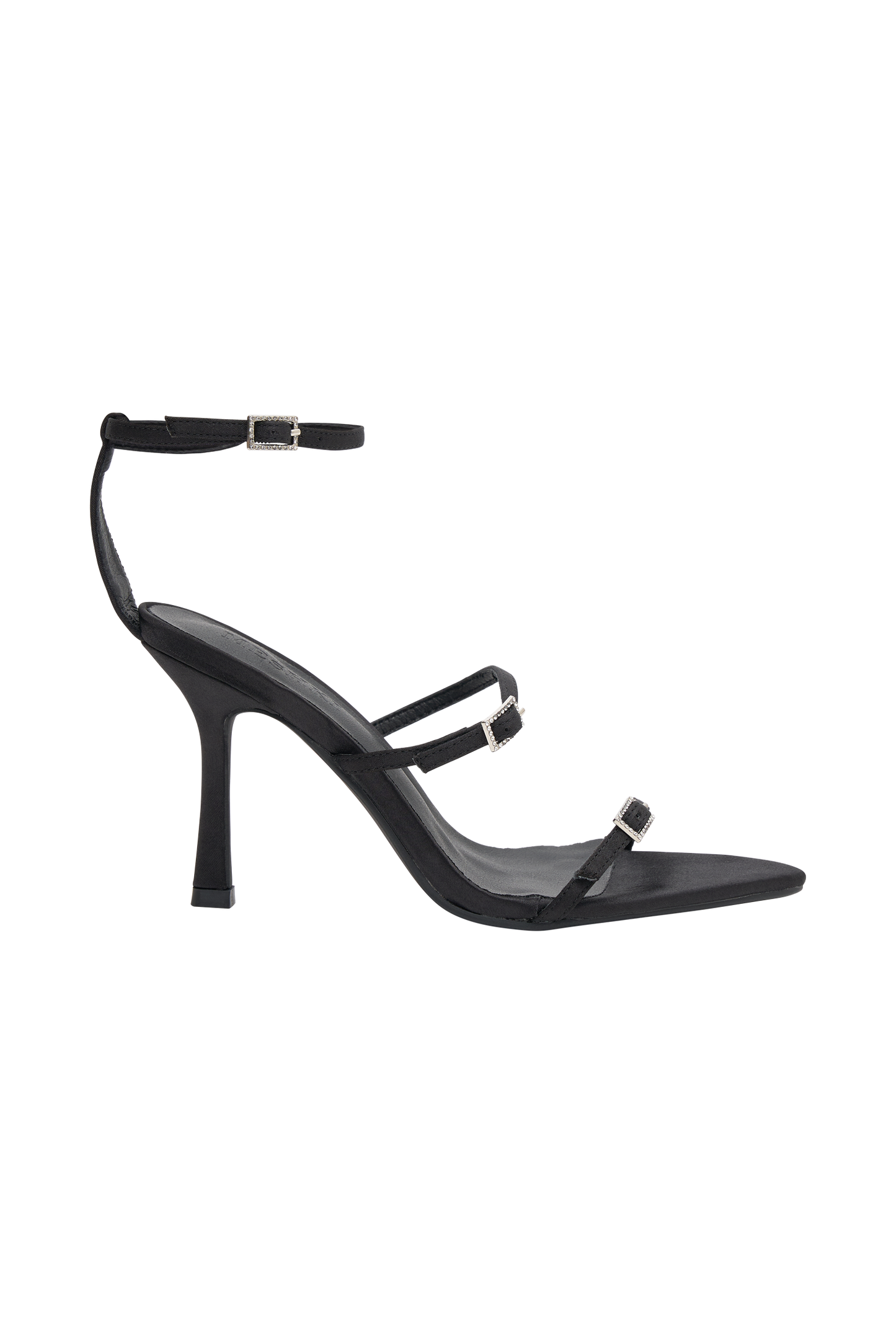 Yara - Sandales à talons à trois lanières - Noir