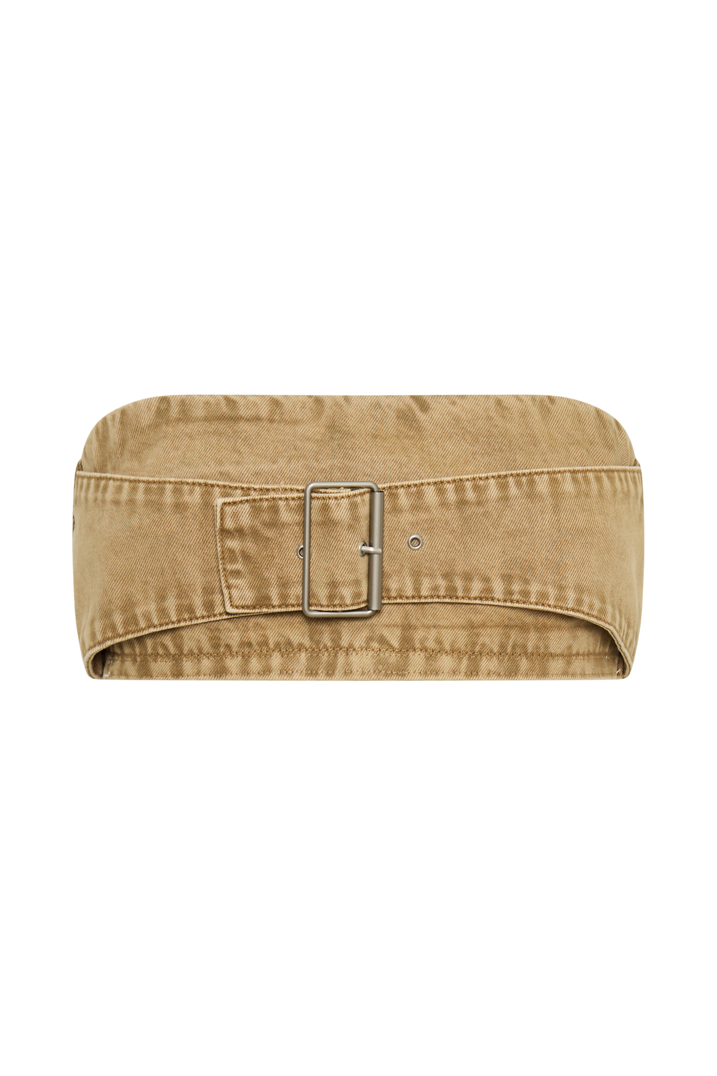 Bandeau en jean Rowena avec boucle - Lavage acide beige
