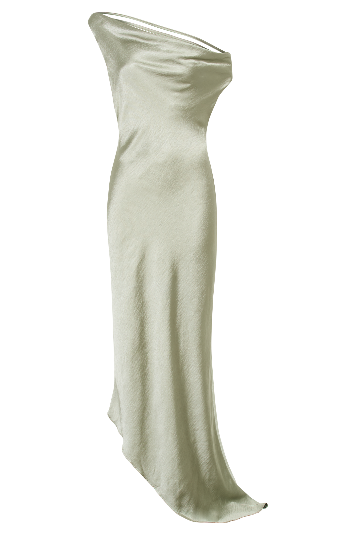 Robe Maxi Yvette à Bretelles avec Emmanchure Asymétrique - SAGE