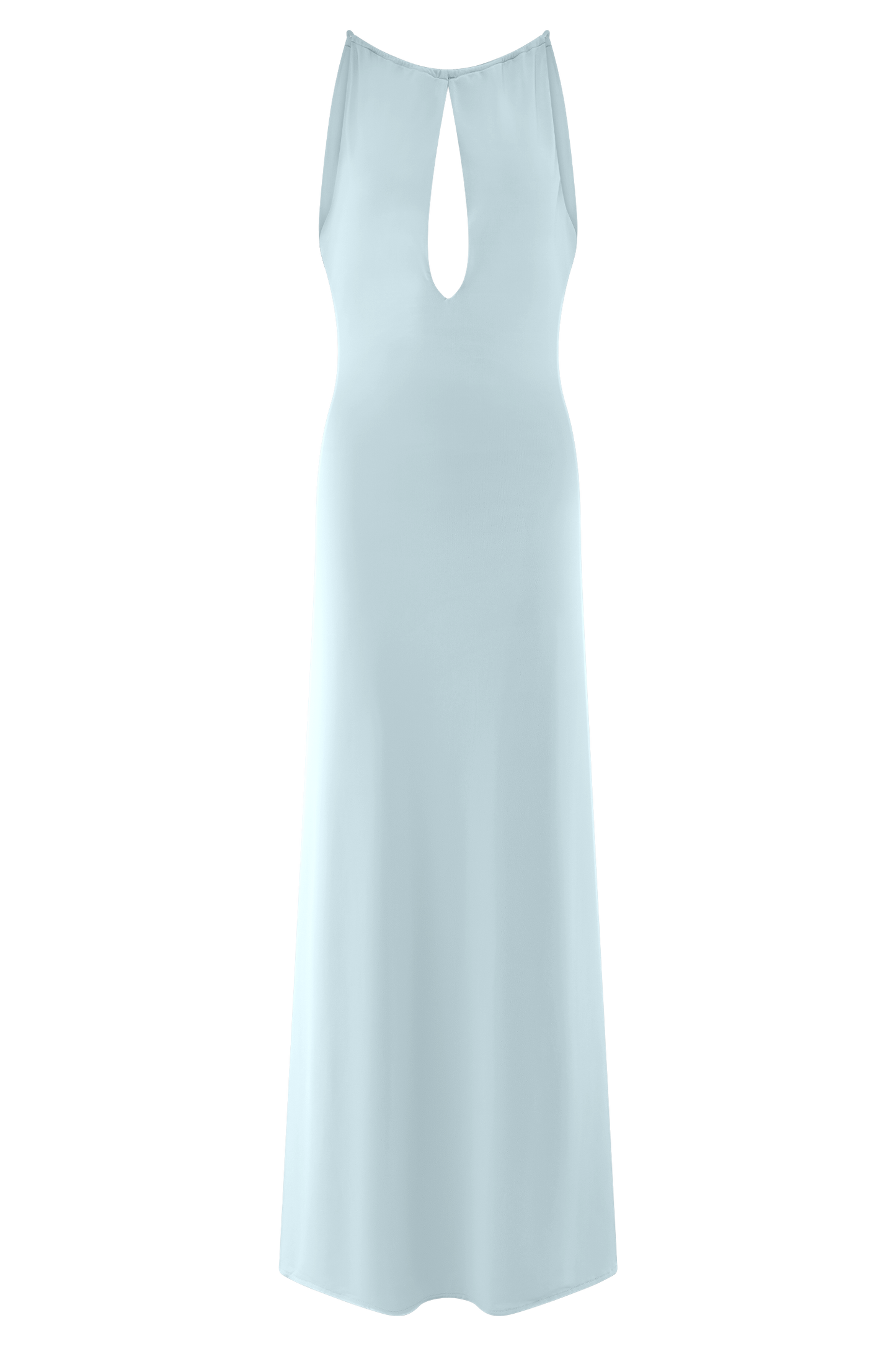 Robe Maxi Beryl Étroite et Élastique avec Perles - Bleu Clair