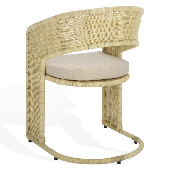 Chaise de salle à manger en rotin Krystalina, couleur naturelle