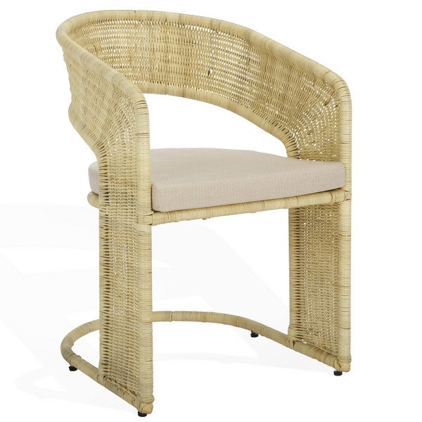 Chaise de salle à manger en rotin Krystalina, couleur naturelle