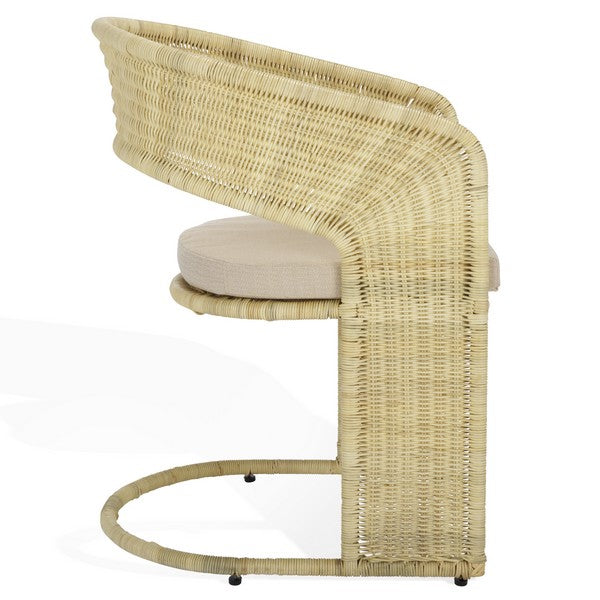 Chaise de salle à manger en rotin Krystalina, couleur naturelle