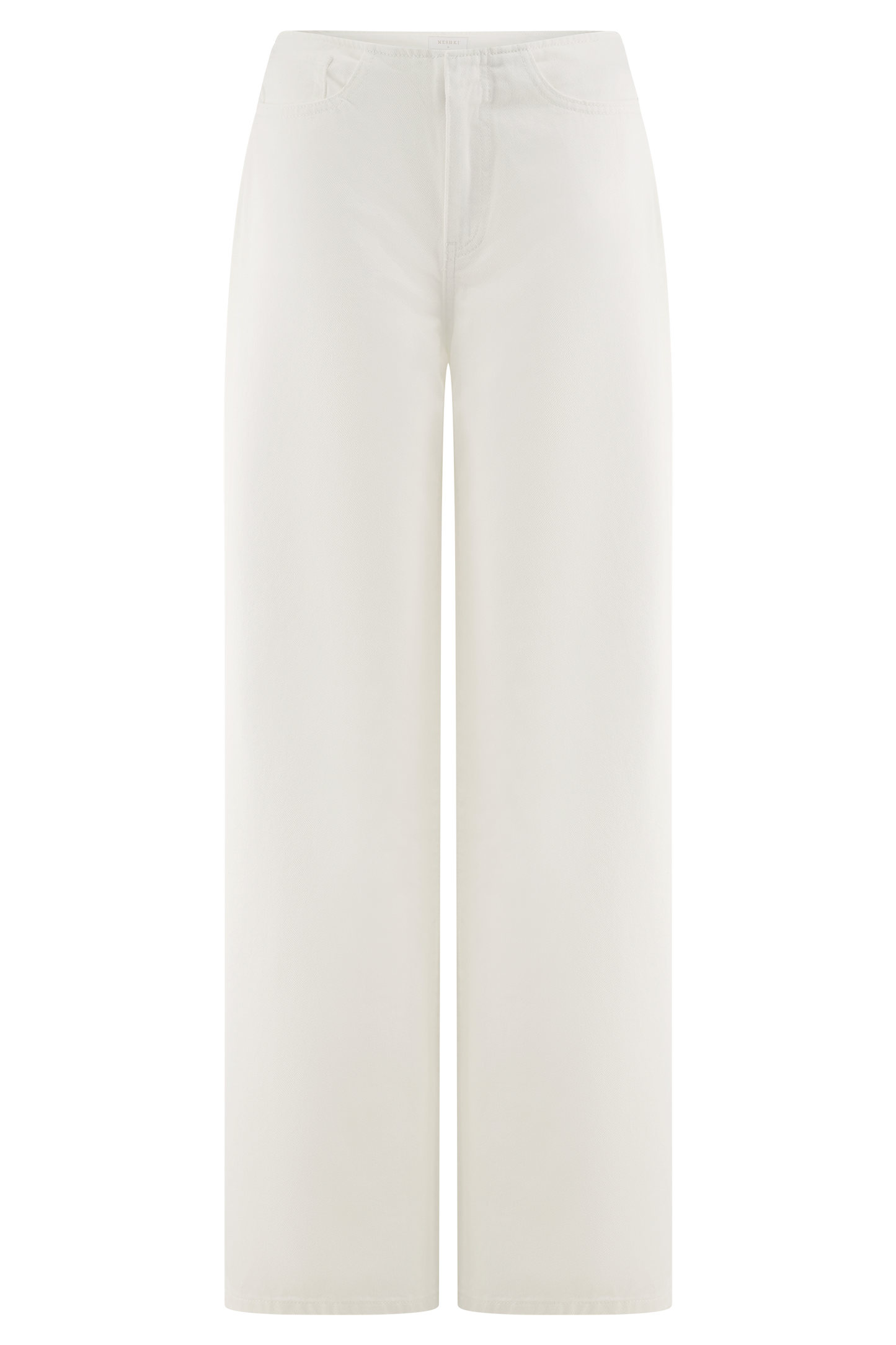Jeans en jean taille mi-haute Caitlin - Blanc
