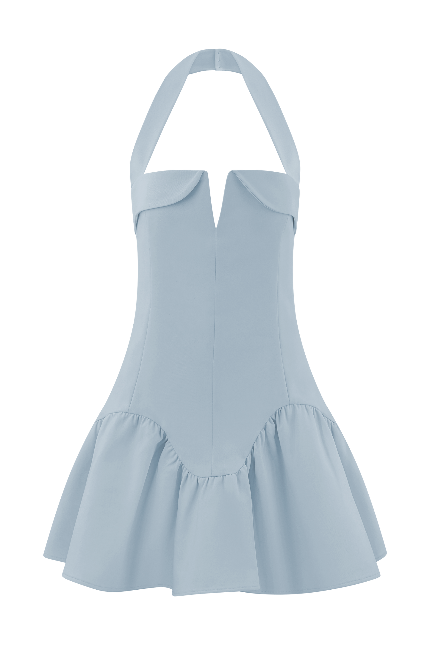 Mini-robe à bretelles Calipso - Bleu bleuet