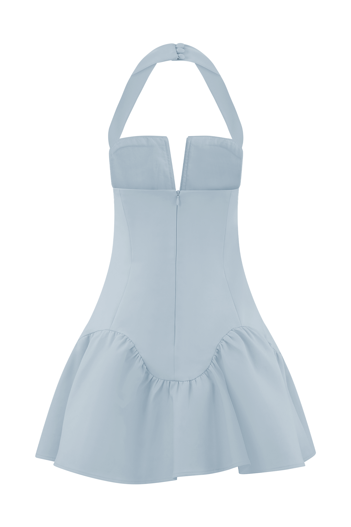 Mini-robe à bretelles Calipso - Bleu bleuet