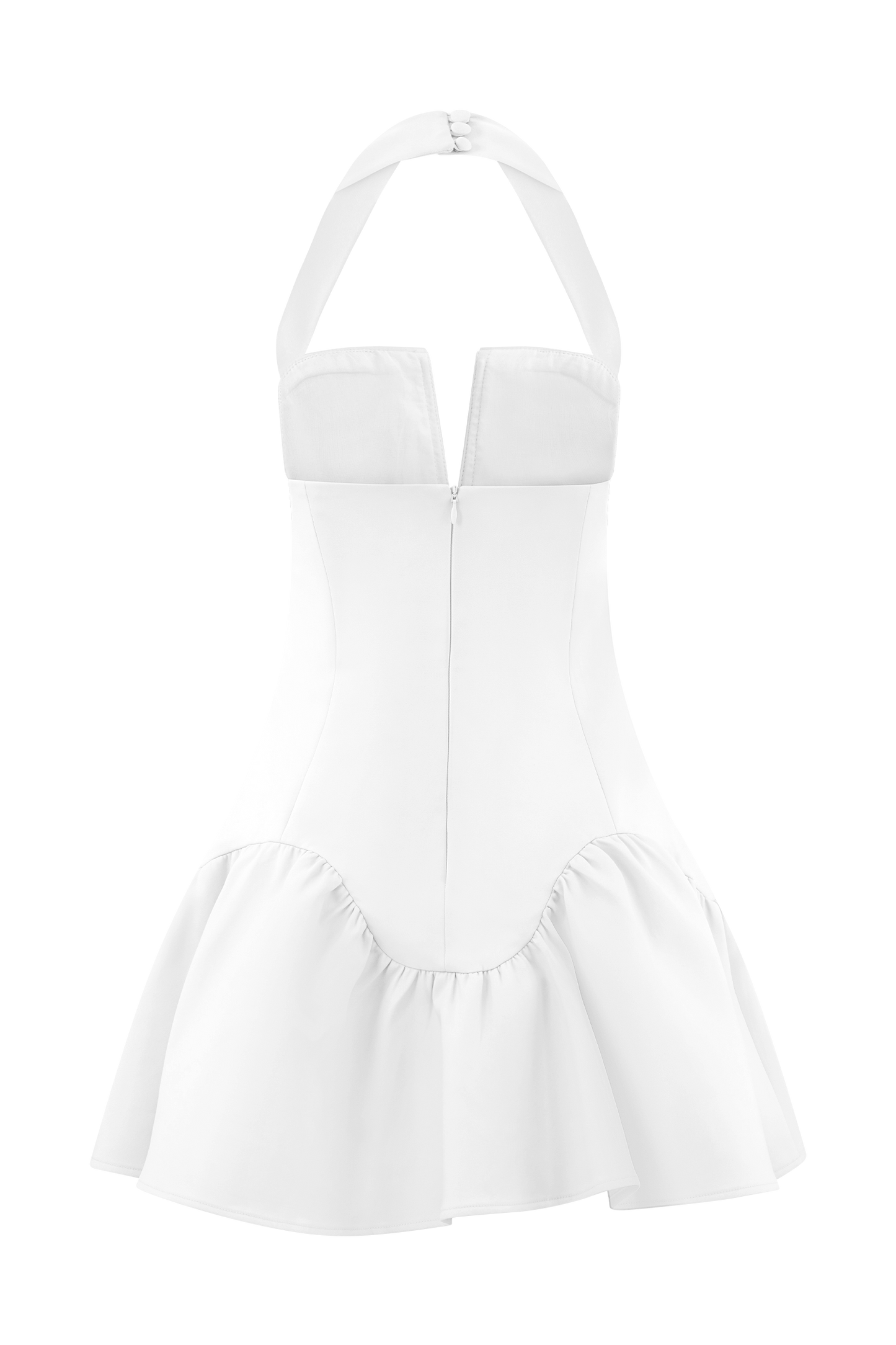 Mini-robe à bretelles Calipso - Blanc