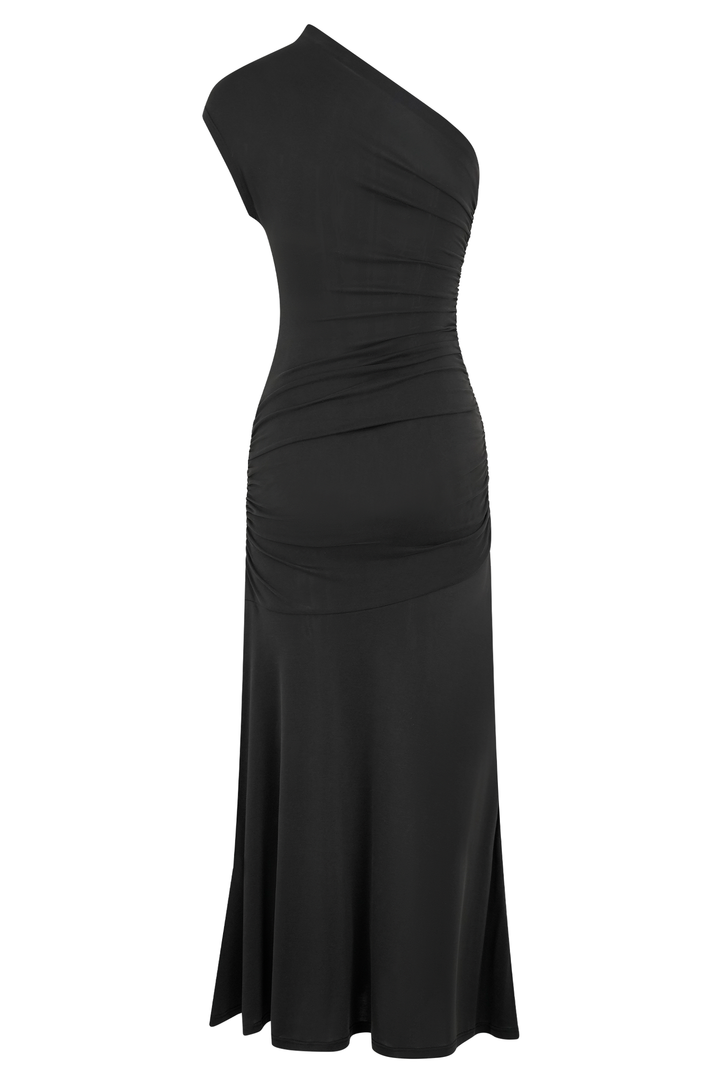 Robe midi asymétrique en jersey de jersey de chloé - Noir