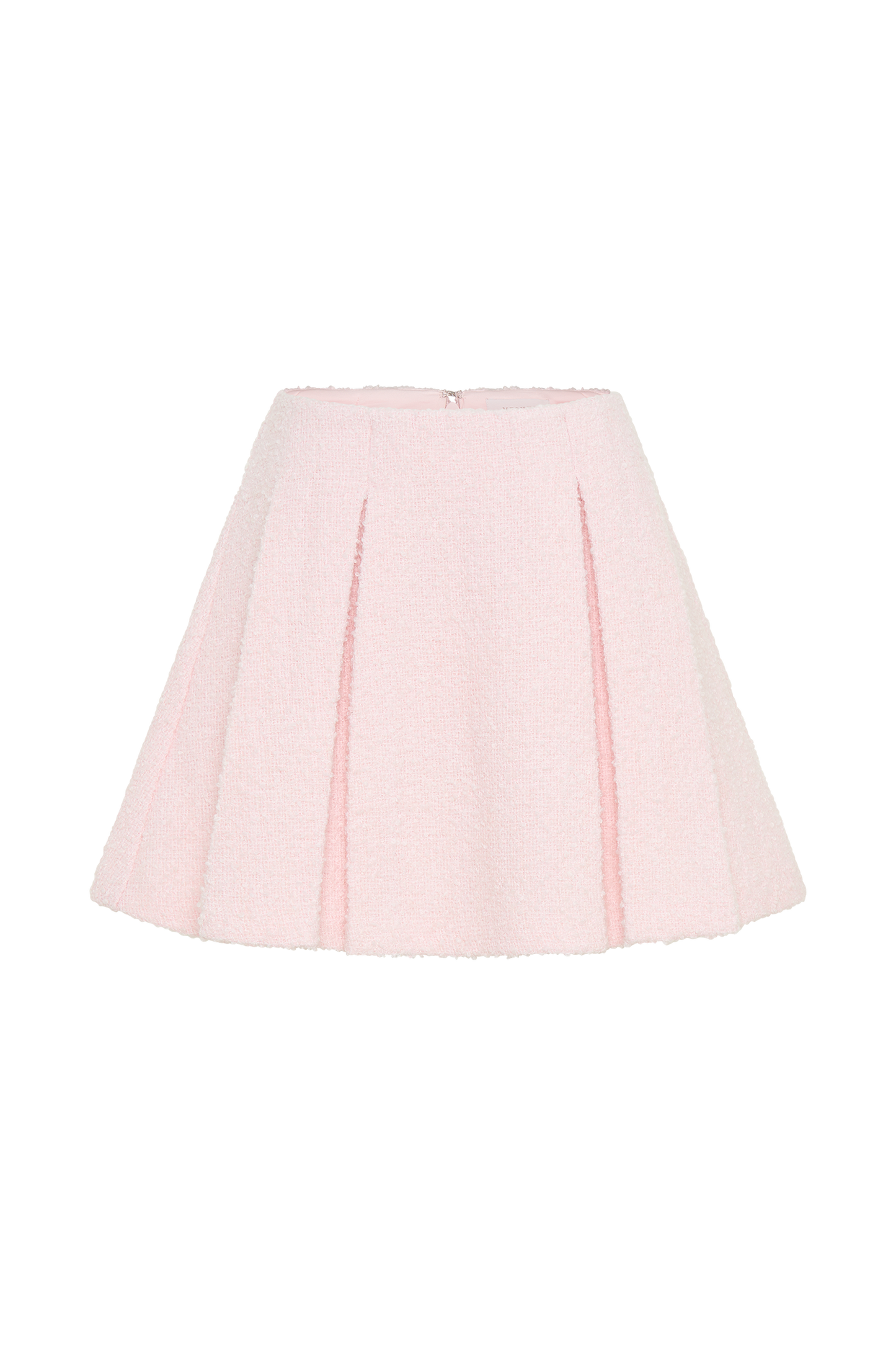 Jupe mini Cleo en boucle - Rose poudré