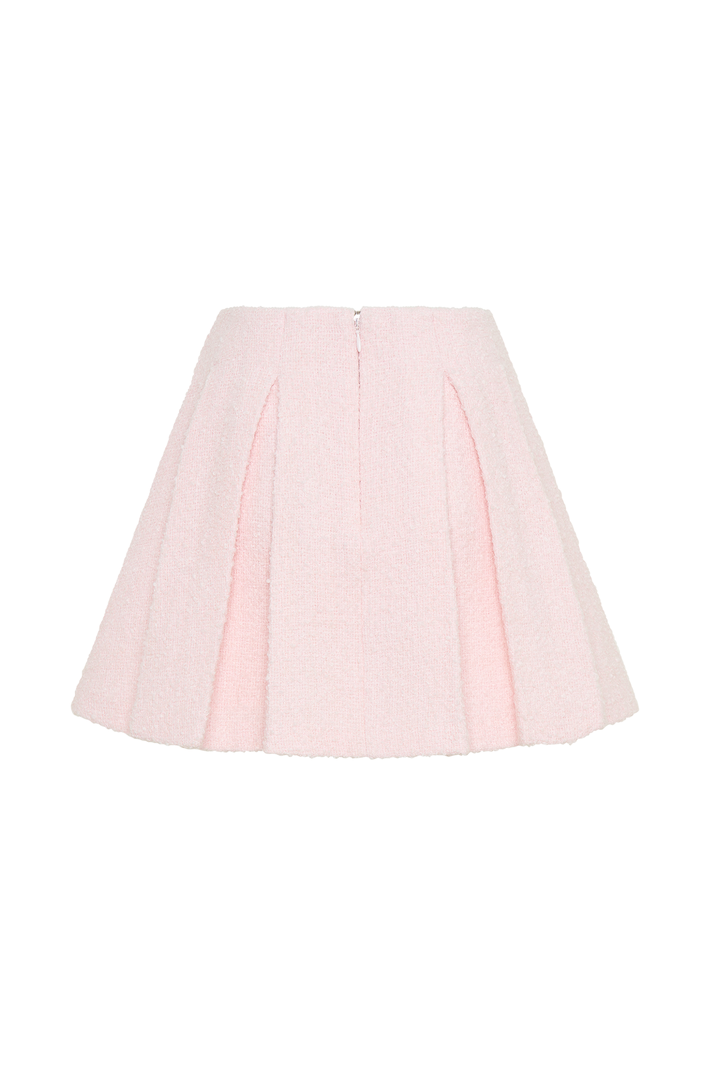 Jupe mini Cleo en boucle - Rose poudré