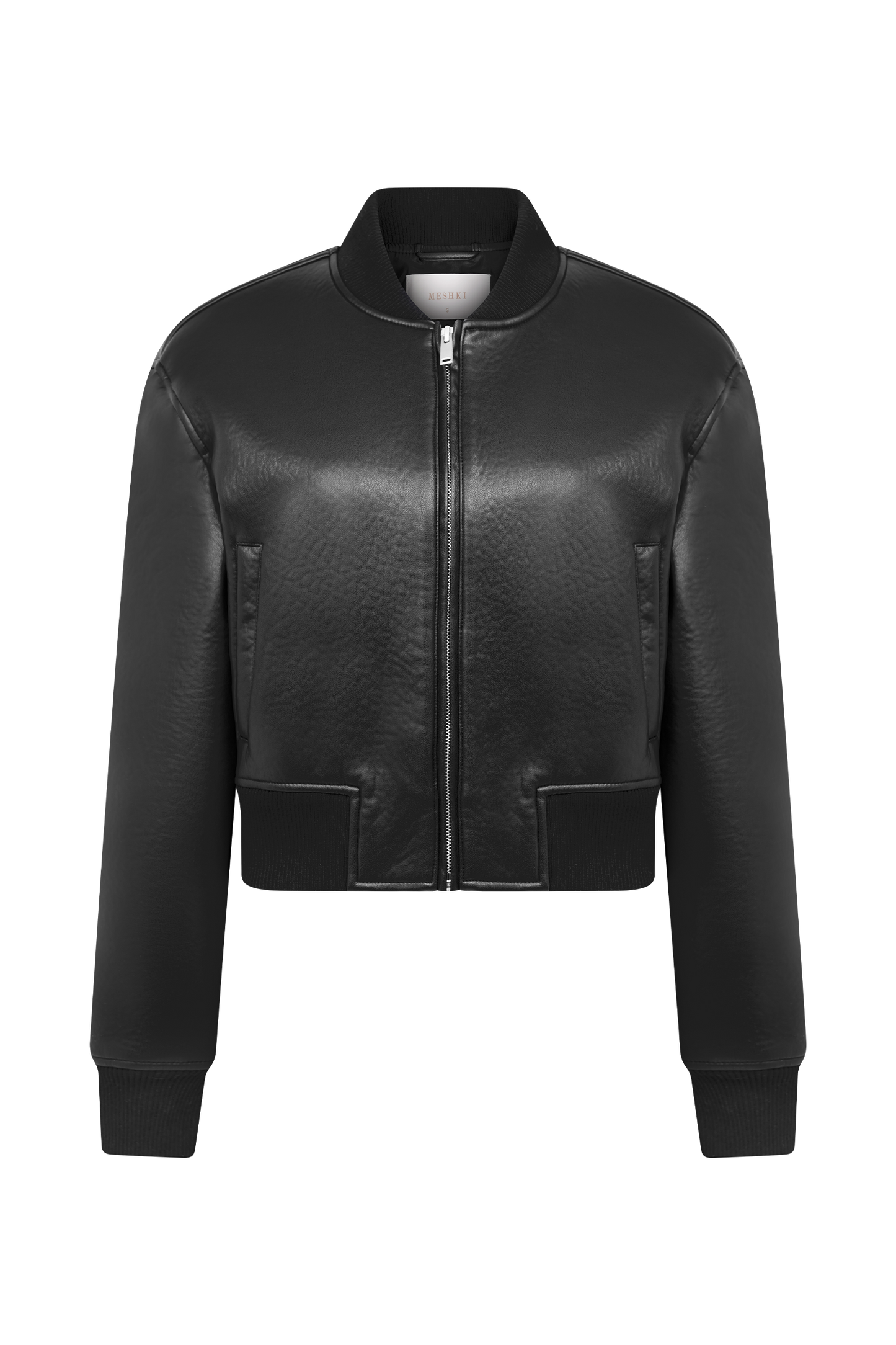Bomber en simili cuir Codi - Noir
