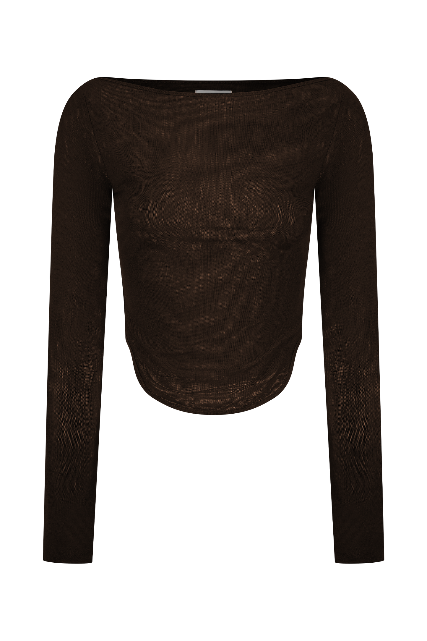 Colette Haut en Maille à Col Rond - Chocolat Noir