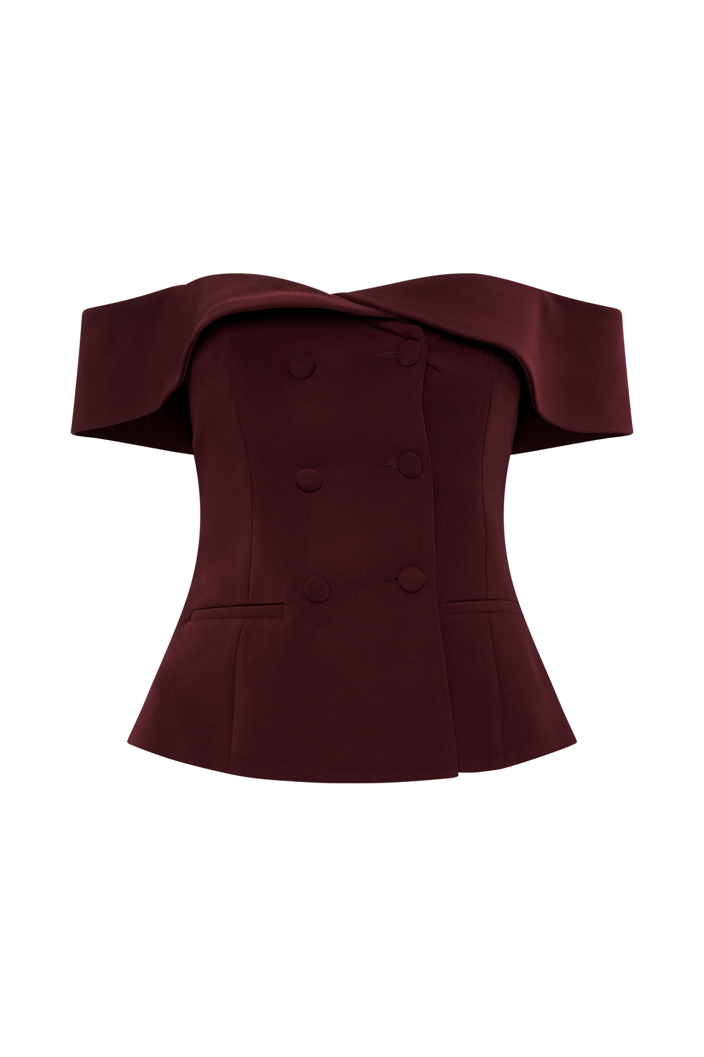 Top de tailleur sans bretelles Krista - Prune