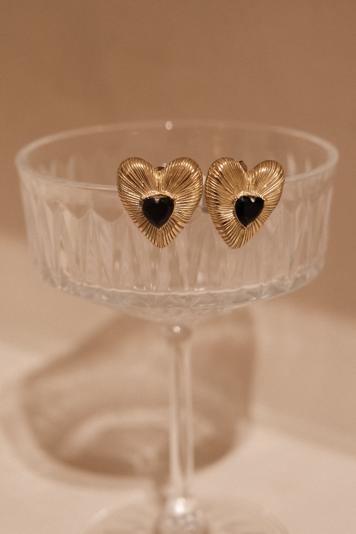 Boucles d'oreilles Amore en forme de cœur - Or