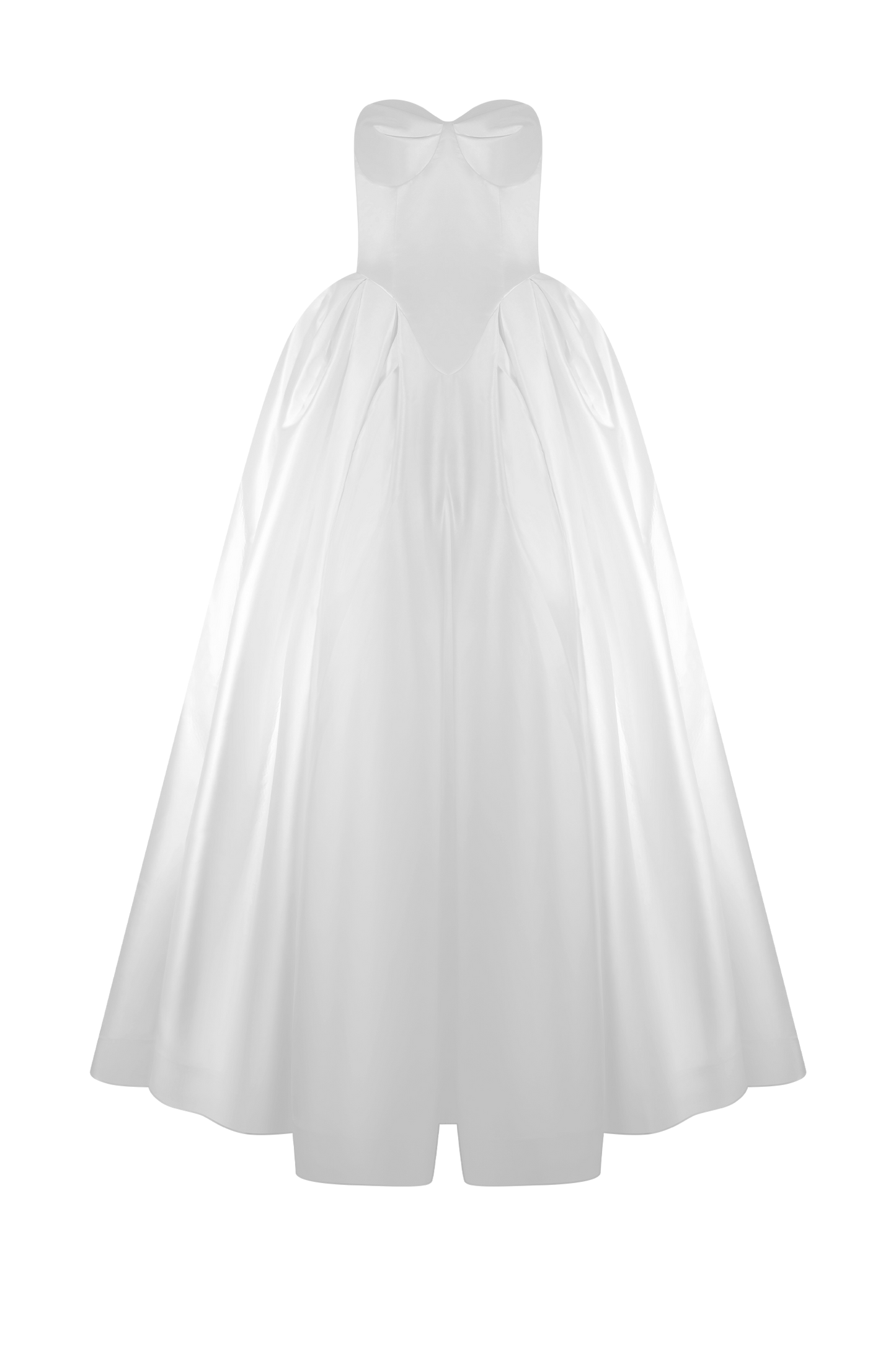 Robe Maxi Satin Sans Bretelles Delphine - Blanche